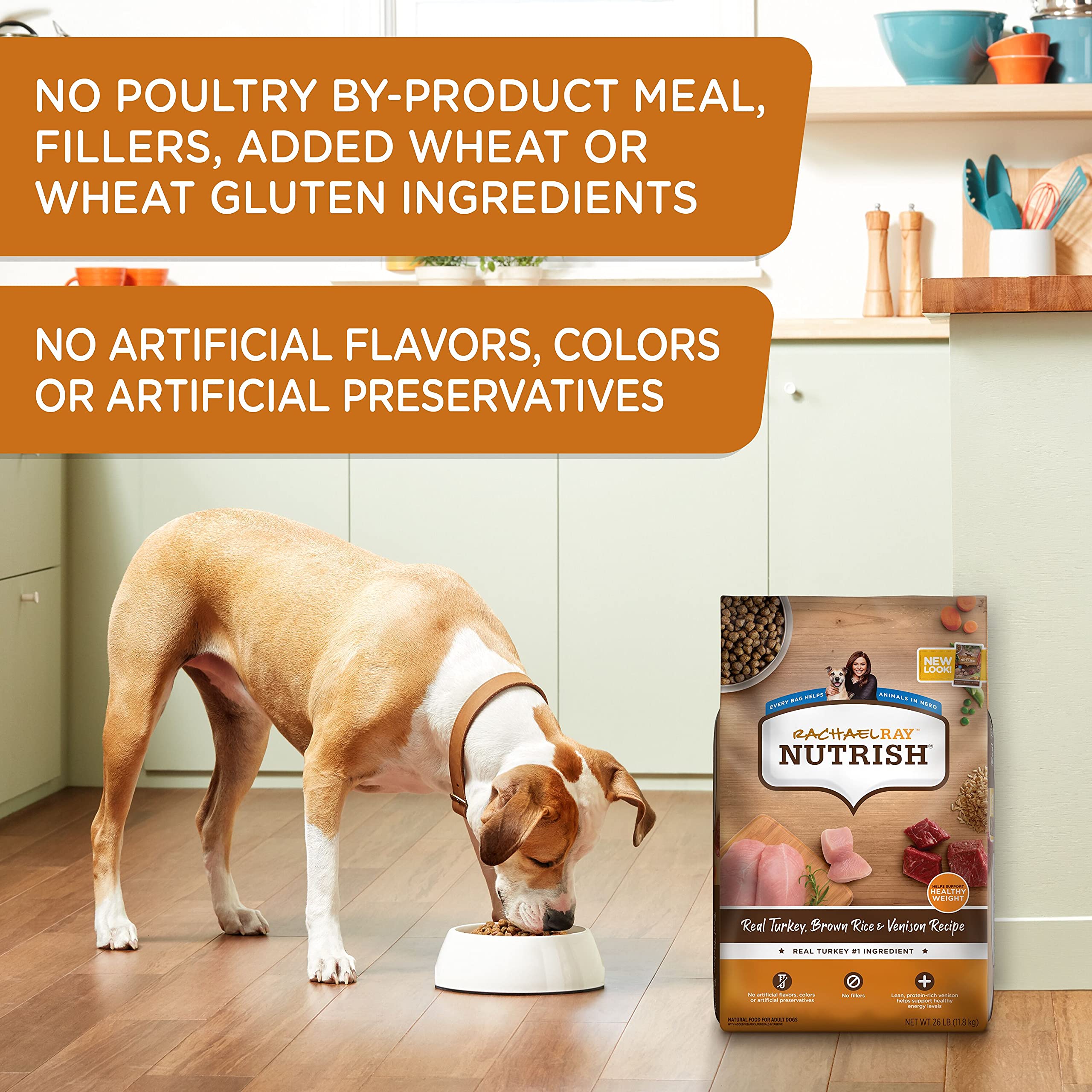 Nutrish Healthy Weight Real Turkey, Brown Rice & Venison Recipe Dry Dog Food, 5.5 lb. Bag, Packaging May Vary (Rachael Ray)