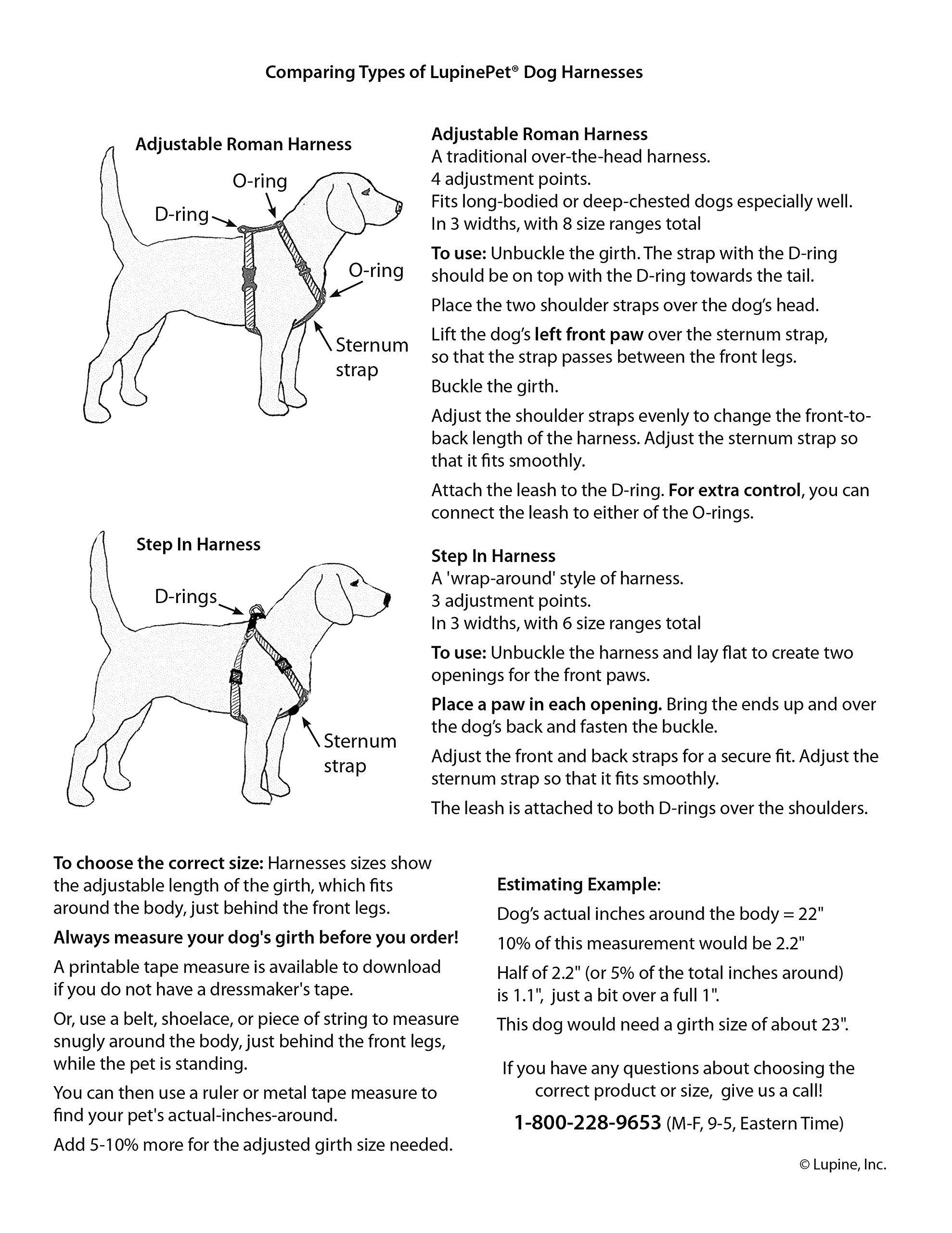 Lupinepet Originals 1 Shadow Hunter 20-32 Adjustable Roman Dog Harness For Medium Dogs