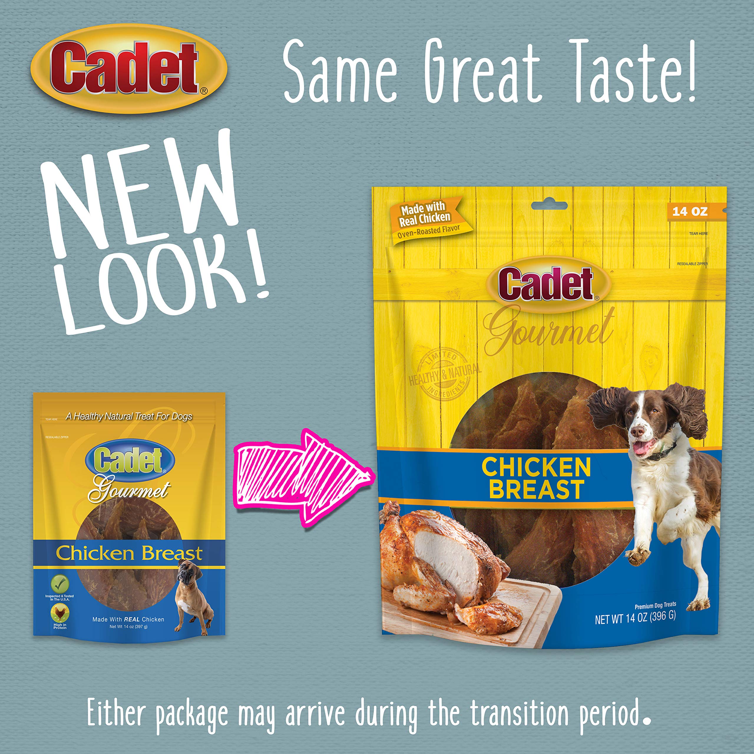 Cadet Gourmet Chicken Breast Dog Treats, 14 oz, Multi-colored, Model C01306