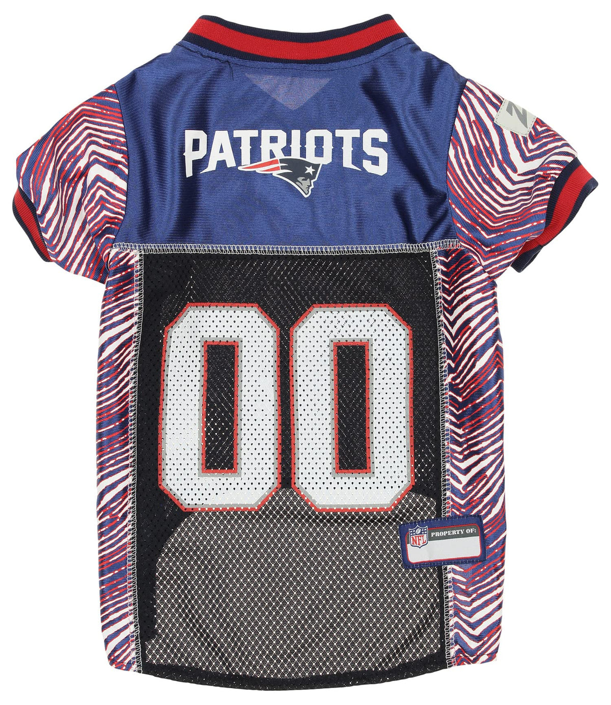 Zubaz Nfl Team Pet Jersey For Dogs, New England Patriots, Medium