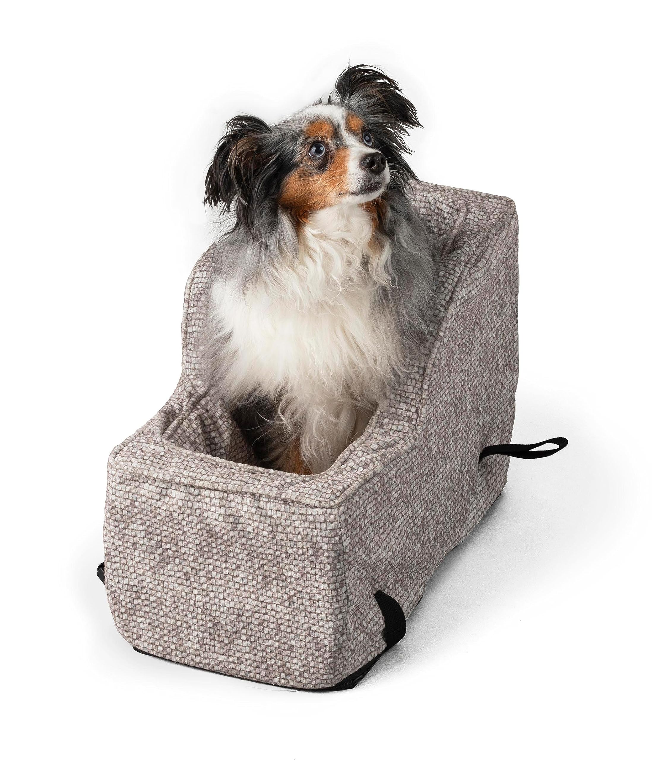 Snoozer Luxury High Back Console Pet Car Seat - Show Dog Collection, Small - Merlin Linen