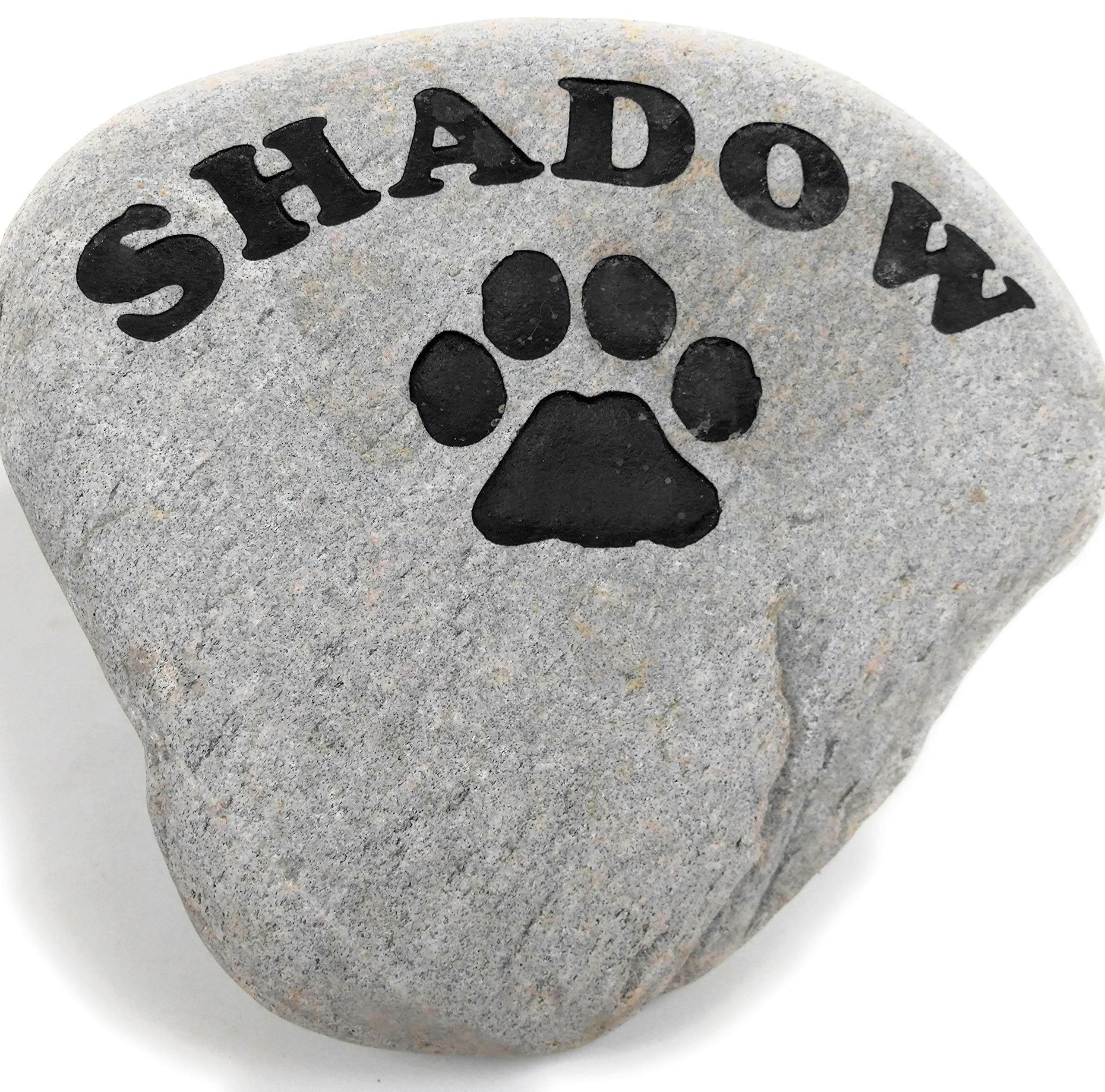 Graphicrocks Personalized River Stone Pet Memorial Stones Headstone Grave Marker For Dog Or Cat 8 Inches To 10 Inches Natural Ro