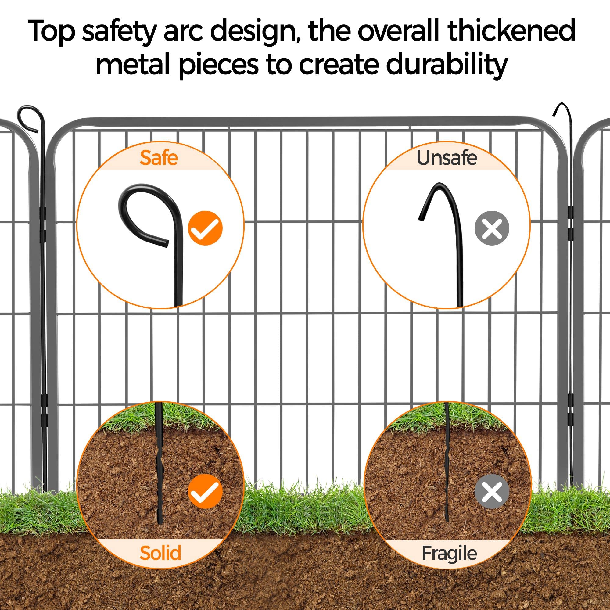 Topeakmart 24-Inch 6 Panel Heavy Duty Portable Pet Playpen Dog Exercise Pen Cat Fence Crate Cage Kennelwith Door Puppy Rabbits P