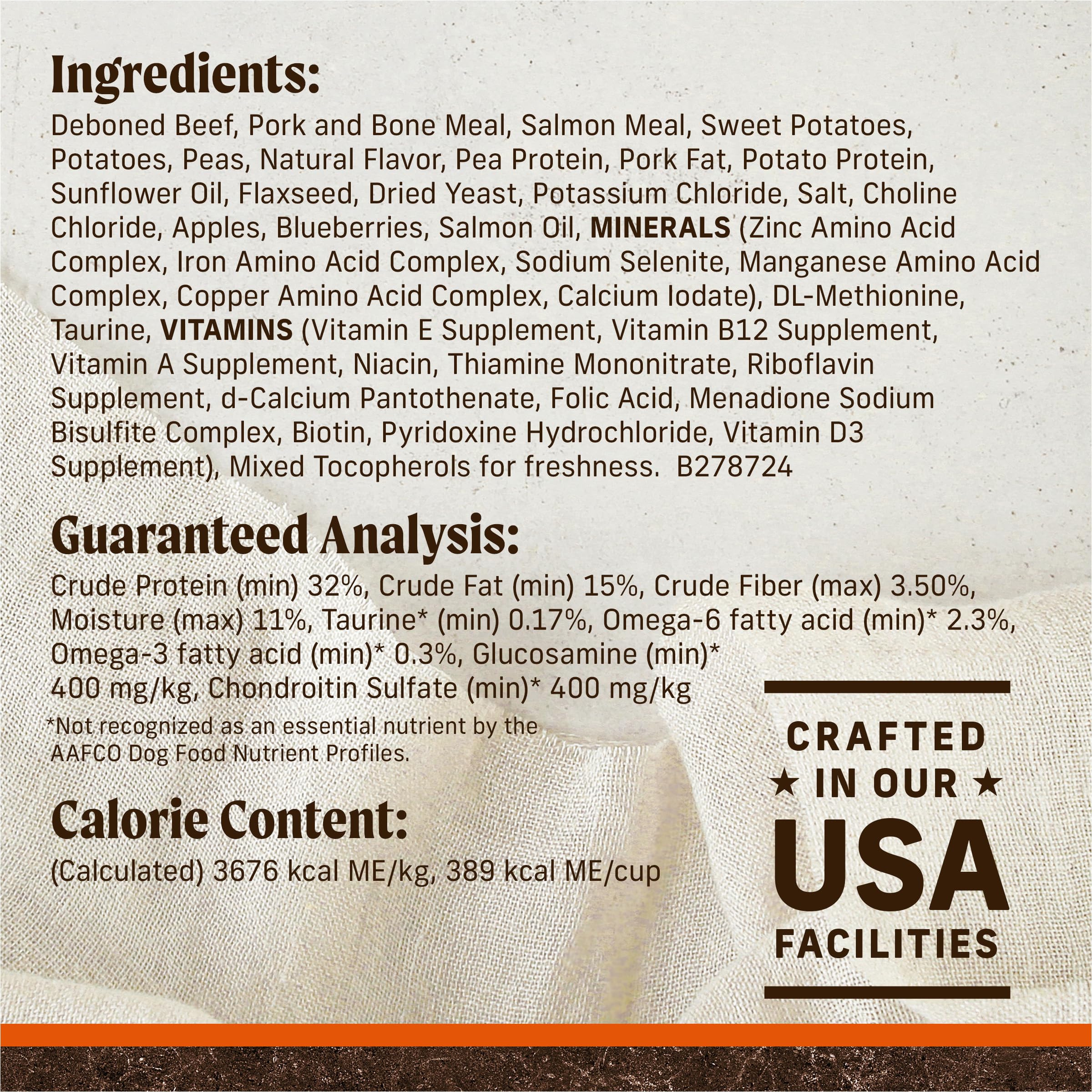 Merrick Premium Grain Free Dry Adult Dog Food, Wholesome And Natural Kibble, Real Texas Beef And Sweet Potato - 10.0 lb. Bag