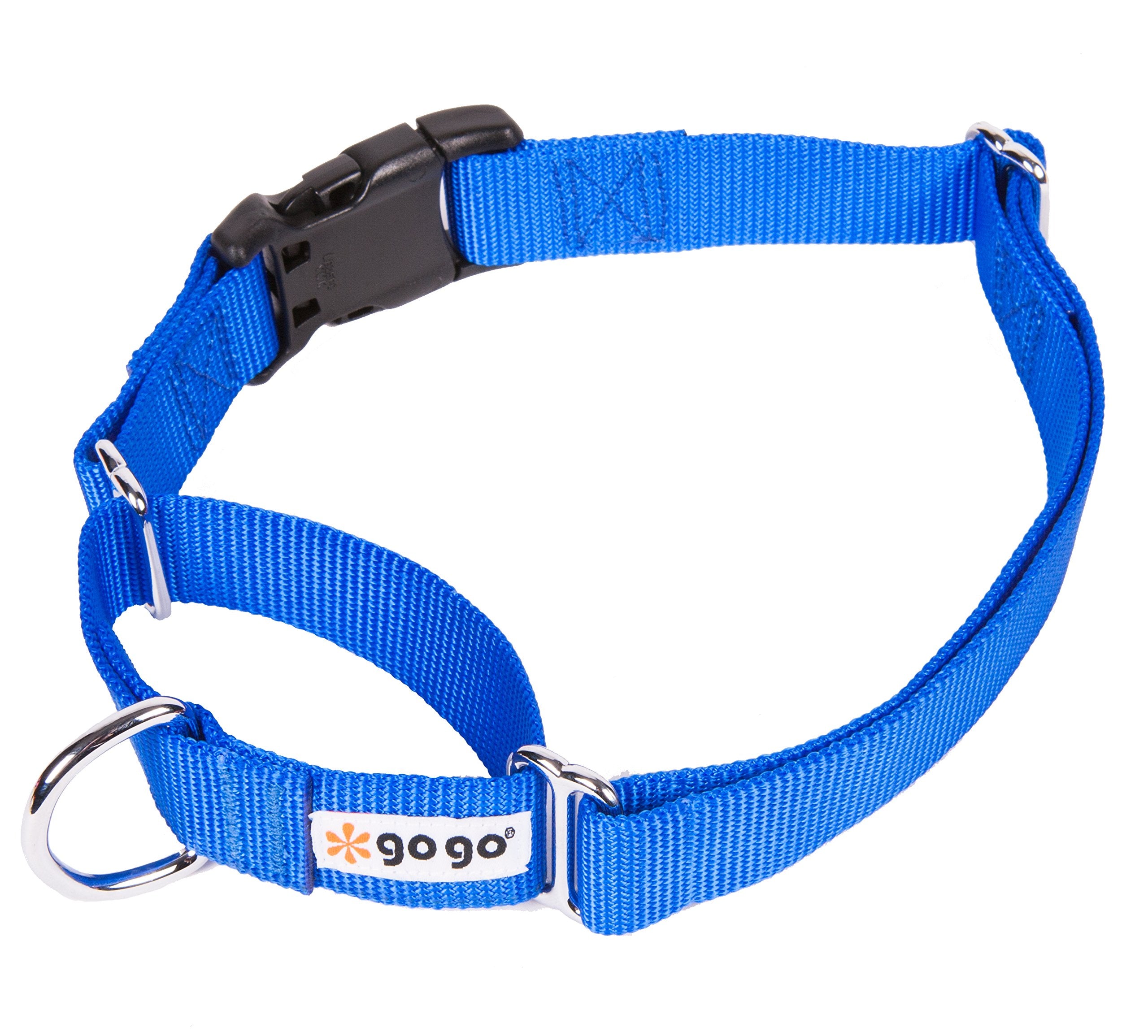 GOGO Pet Products 3/8-Inch Martingale Dog Collar, X-Small, Blue