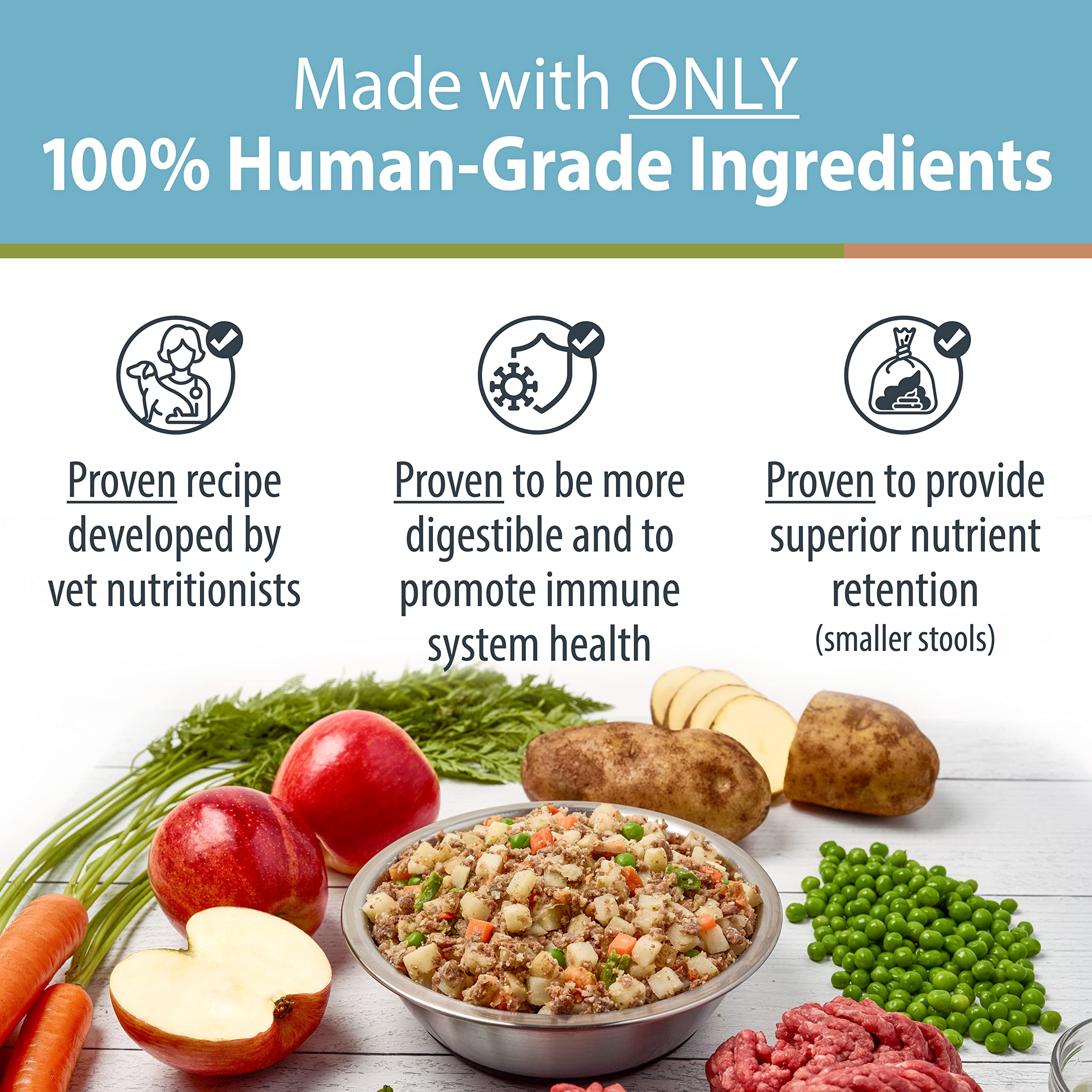 JustFoodForDogs Pantry Fresh Wet Dog Food, Complete Meal or Dog Food Topper, Beef & Potato Human Grade Dog Food Recipe - 12.5 oz