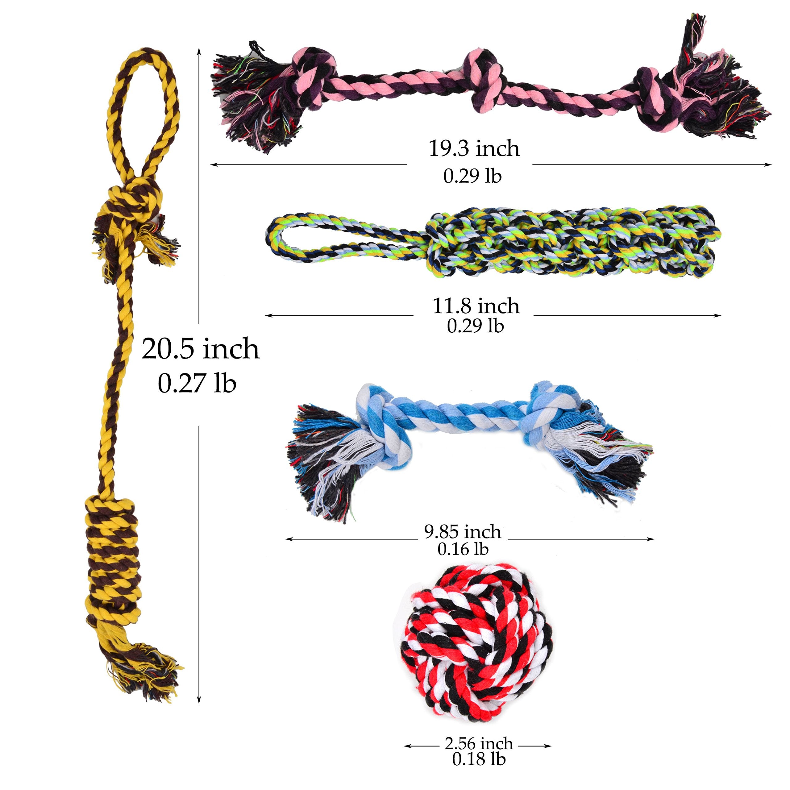 Youngever 8 Durable Dog Chew Toys, Puppy Toys, Dog Rope Toys Value Pack, Puppy Teething Toys For Small And Medium Dogs