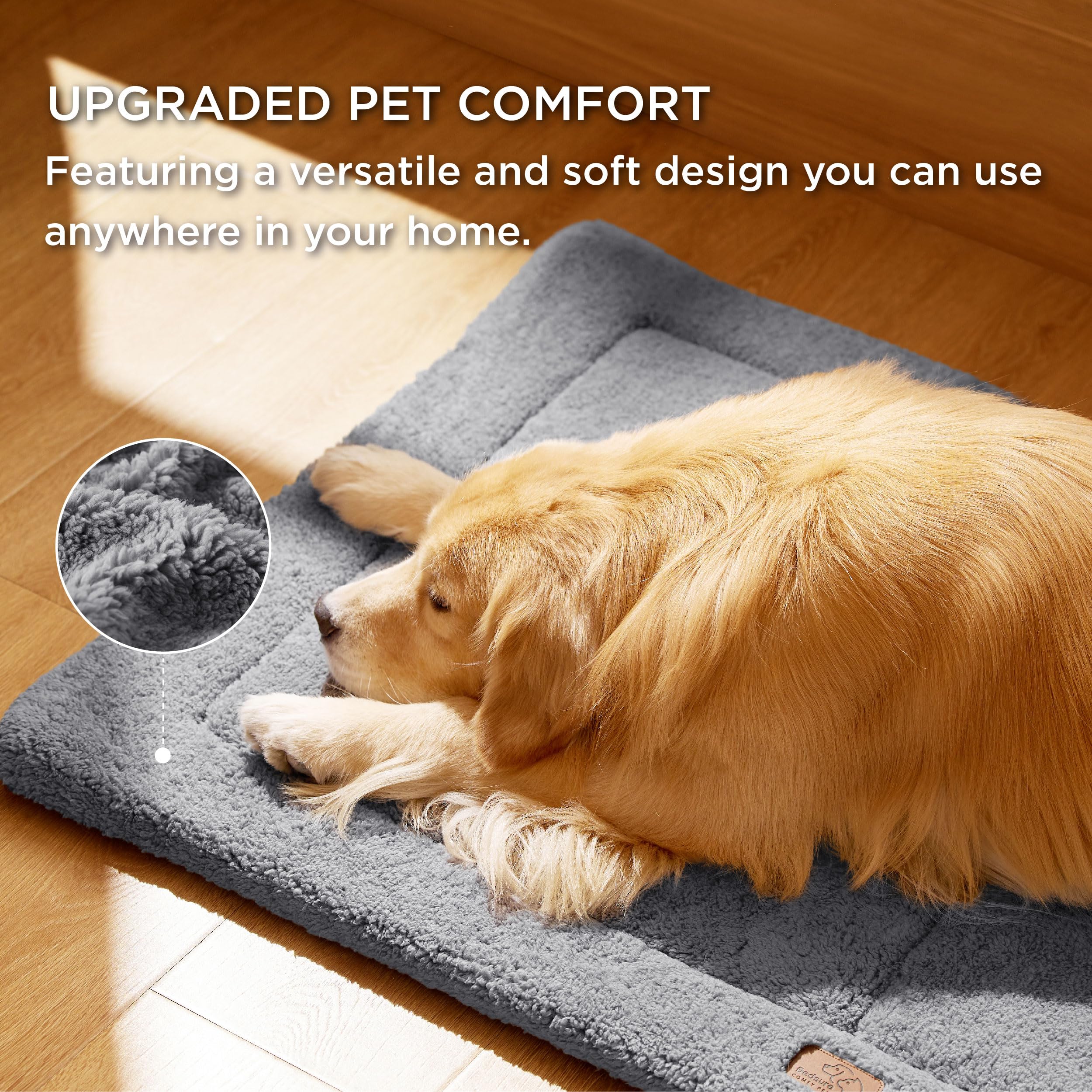 Bedsure Washable Dog Bed For Extra Large Dogs, Reversible Foam Floor Pet Mat, Lightweight Travel Flat Puppy Mattress For Indoor