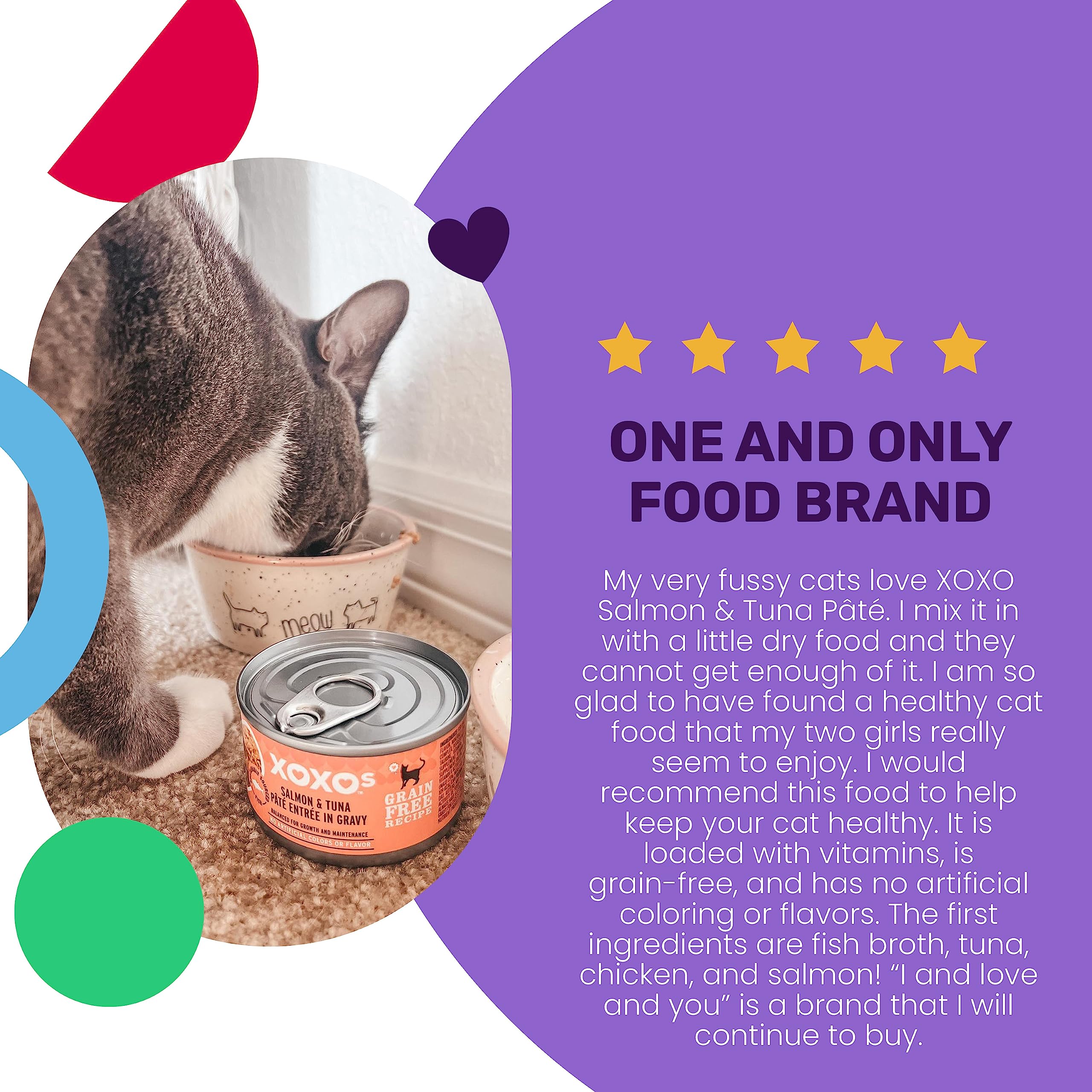 I and love and you XOXOs Wet Cat Food - Salmon + Tuna Pt   - Grain Free, Filler Free, 3oz Pack of 24 Cans