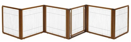 Richell Convertible Elite 6 Panel Pet Gate Black