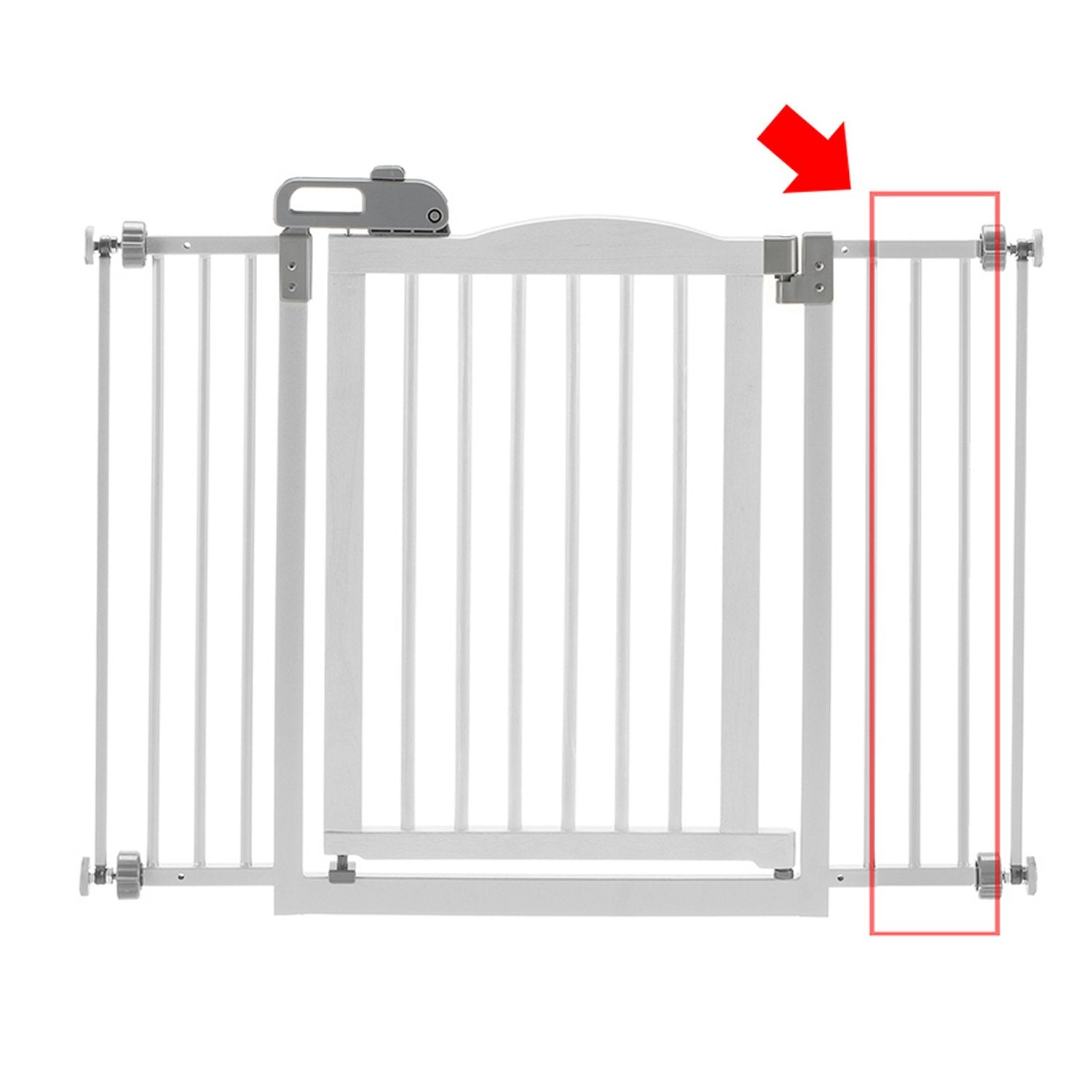Richell One-Touch Gate II Extension, Origami White (94355)