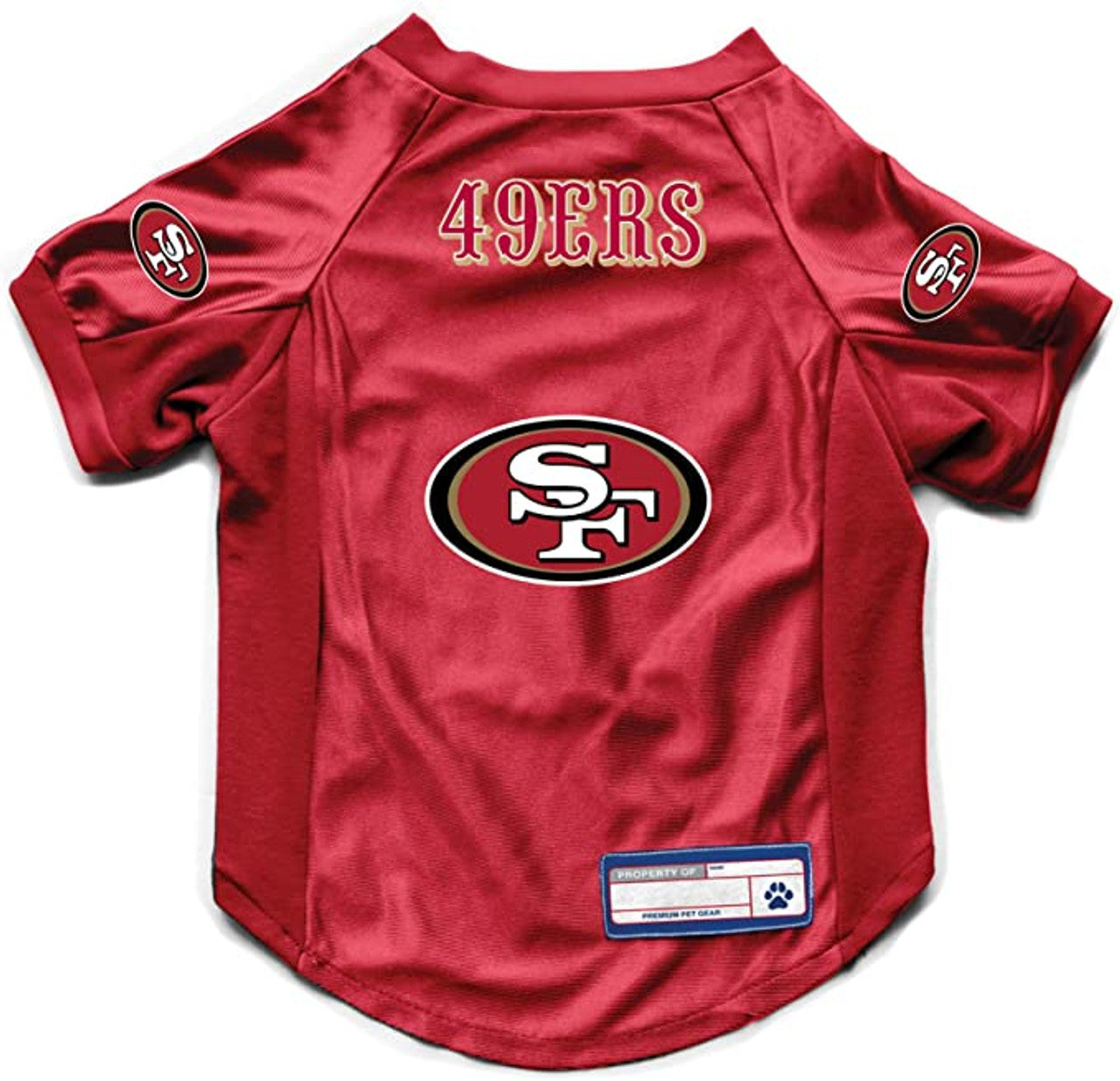 San Francisco 49Ers Pet Jersey Stretch Size L