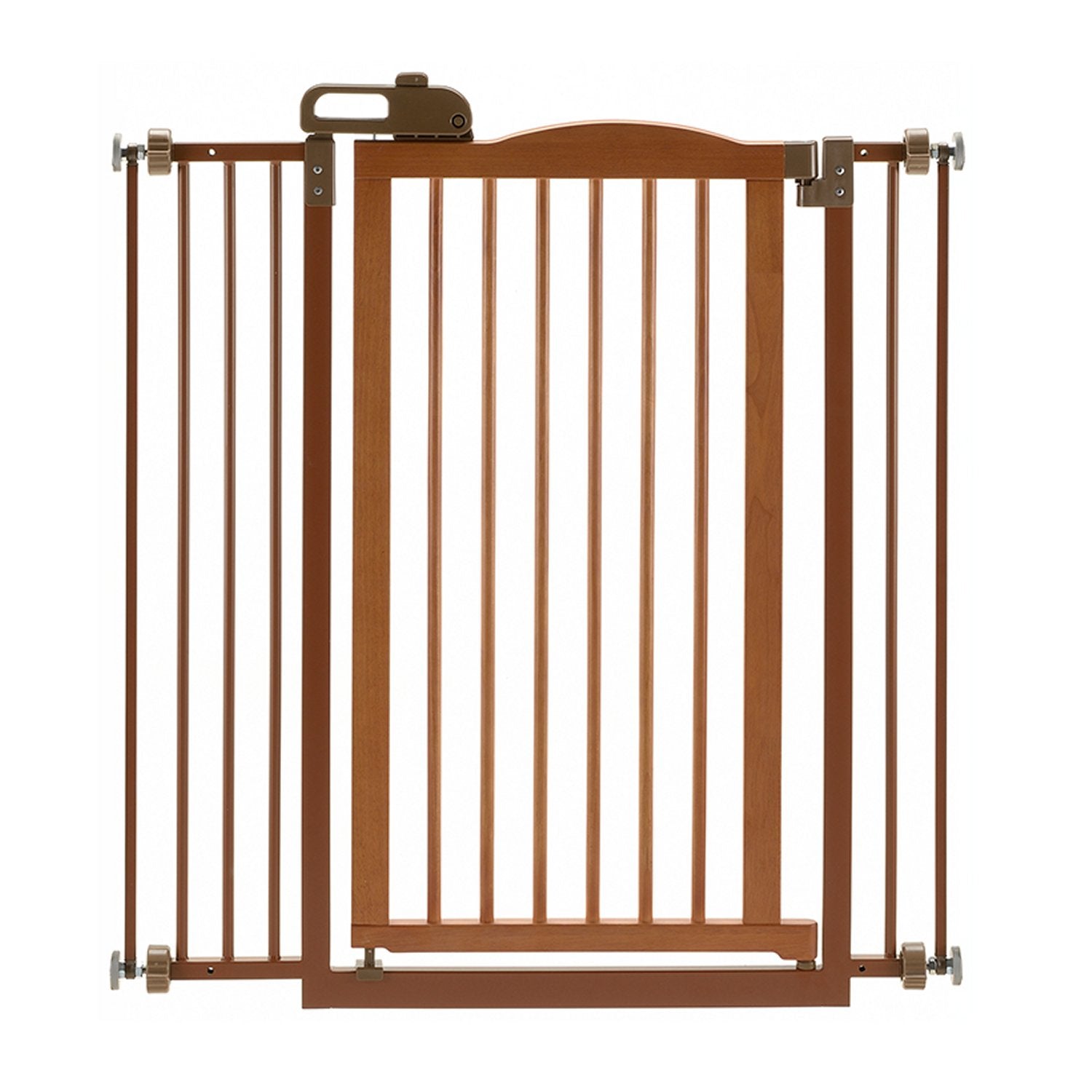 Richell Tall One-Touch Gate Ii, Dog Gate, Dog Gate, 38.4' H Tall Pet Gate, Autumn Matte