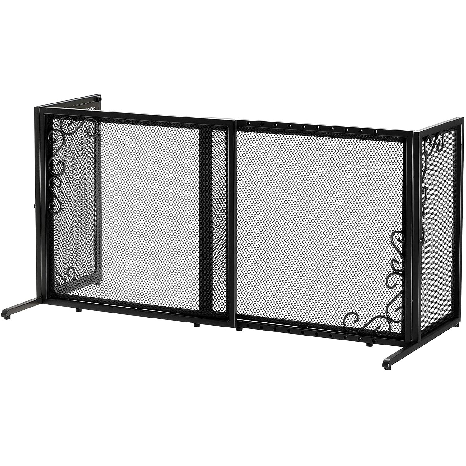Richell USA - Freestanding Metal Mesh Pet Gate Small (94944) (Black)