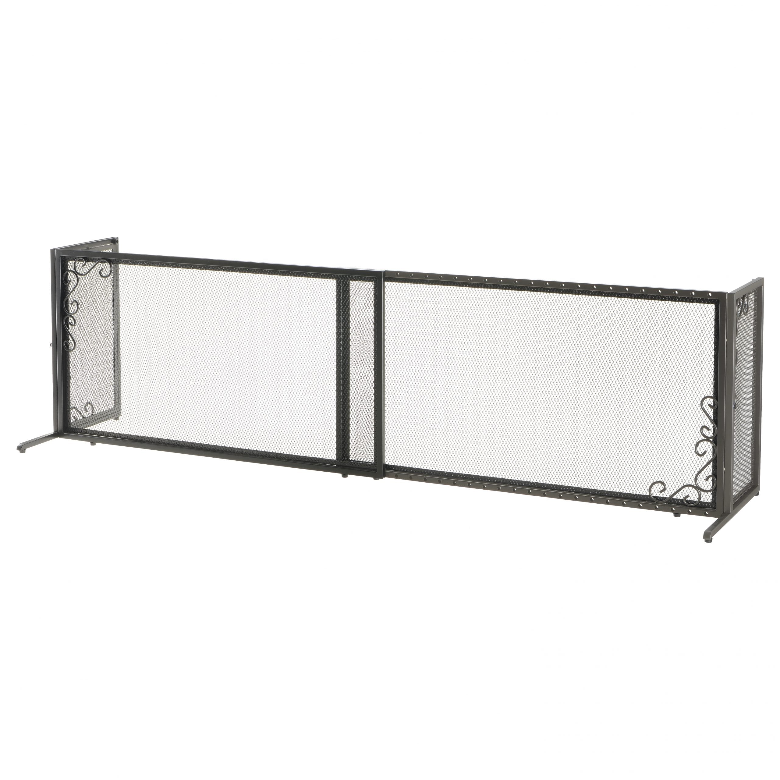 Richell Freestanding Metal Mesh Pet Gate - Large, Antique Bronze, Model 94947, Durable Plastic Construction