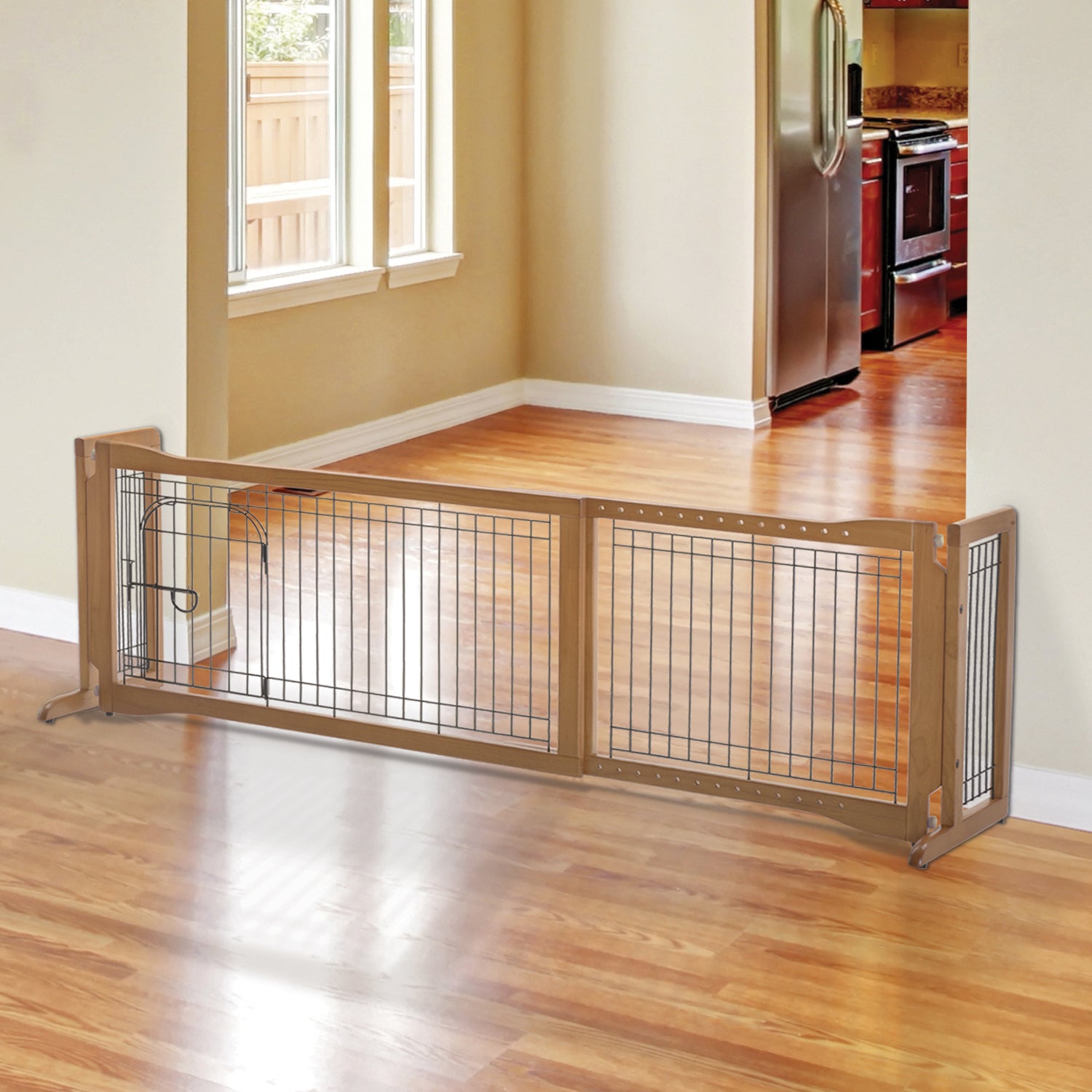 Richell Pet Sitter Freestanding Gate Plus, Pressure-mount dog gate.