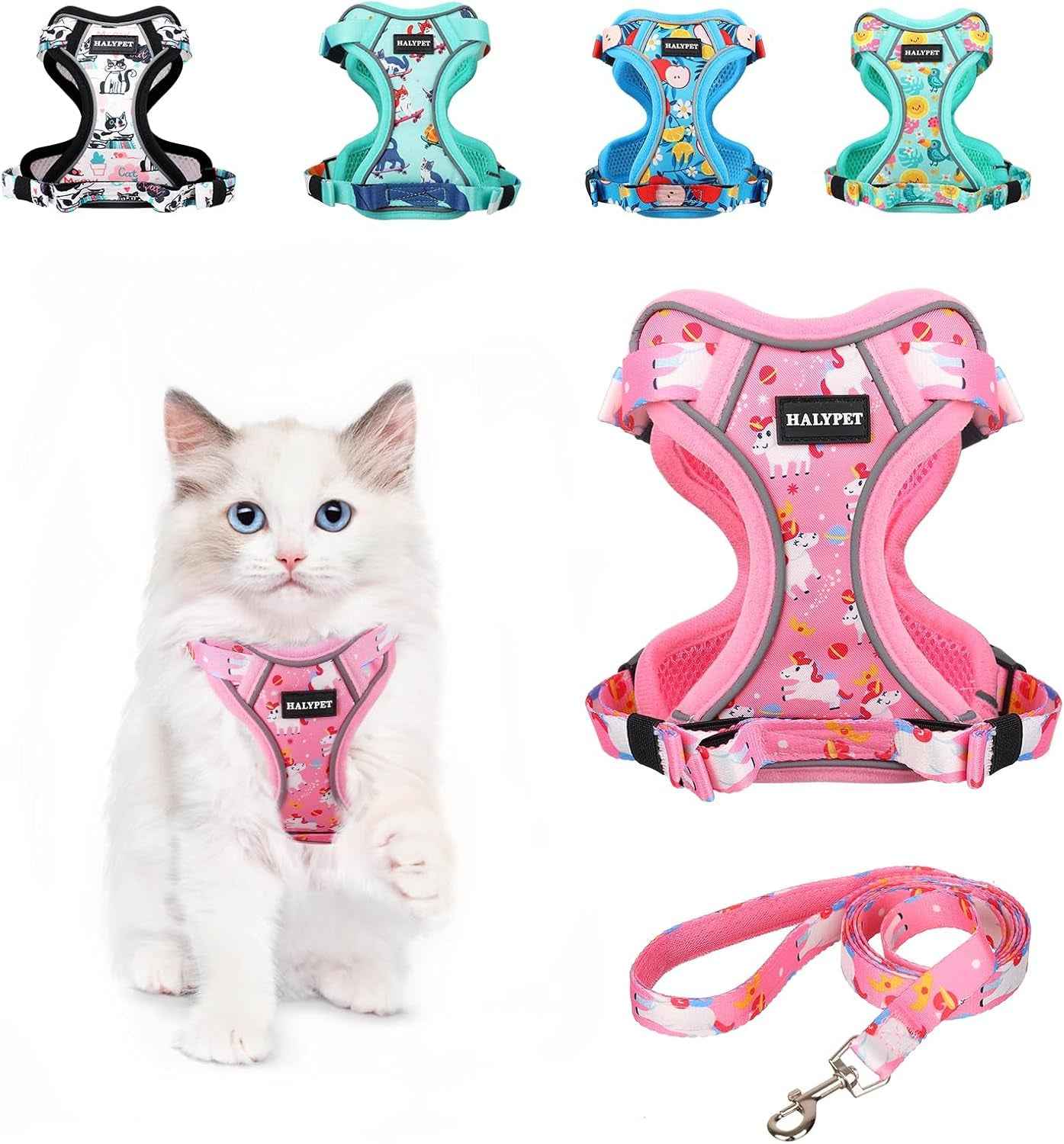Escape-Proof Cat Harness & Leash Set with 59-Inch Leash, XS–M