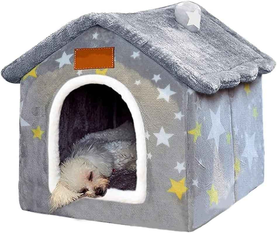 Indoor Dog House Bed Memory Foam Foldable Washable