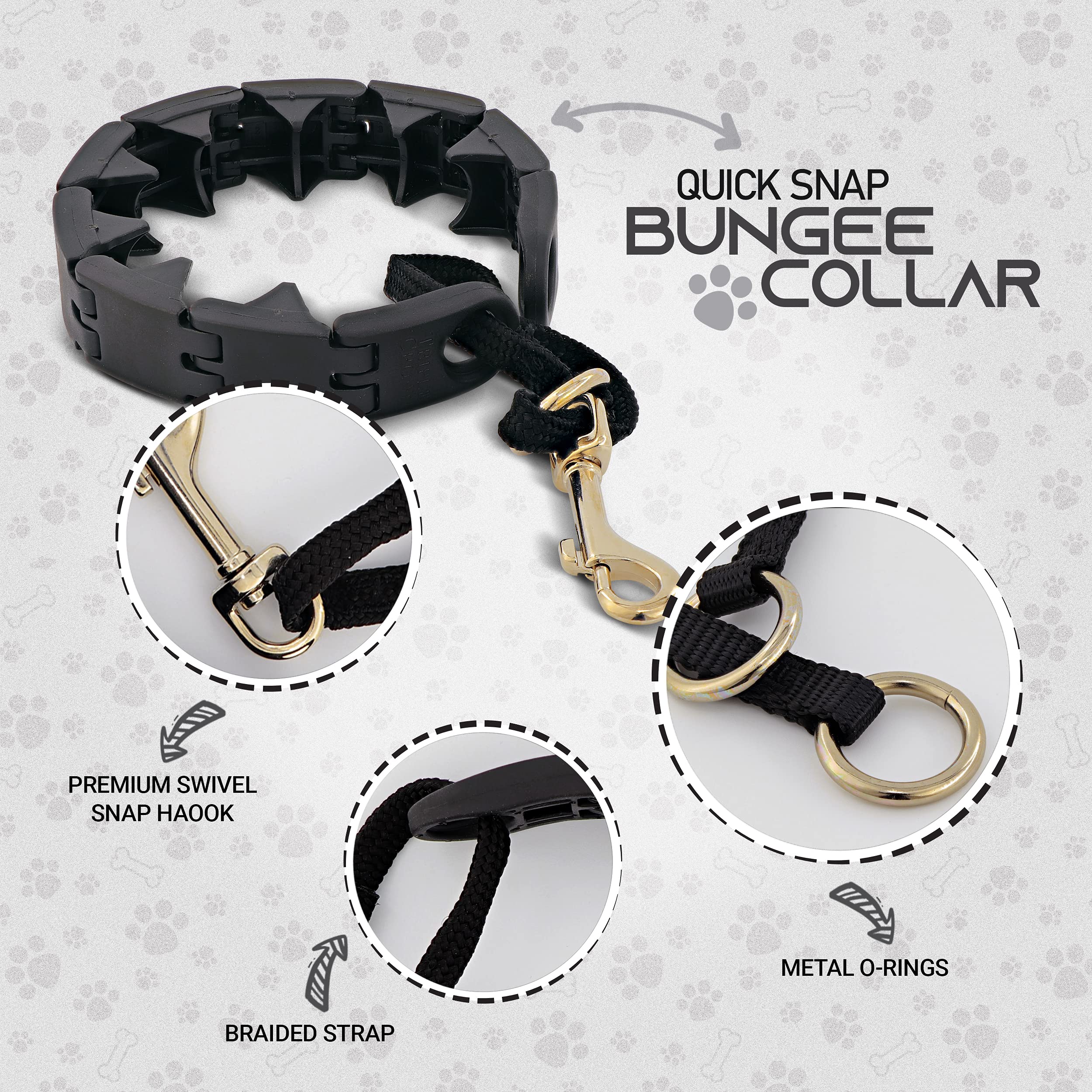 Ram-Pro Dog Training Pinch Collar Large Triple Crown Gentle Effective/No Barking Control For All Breeds