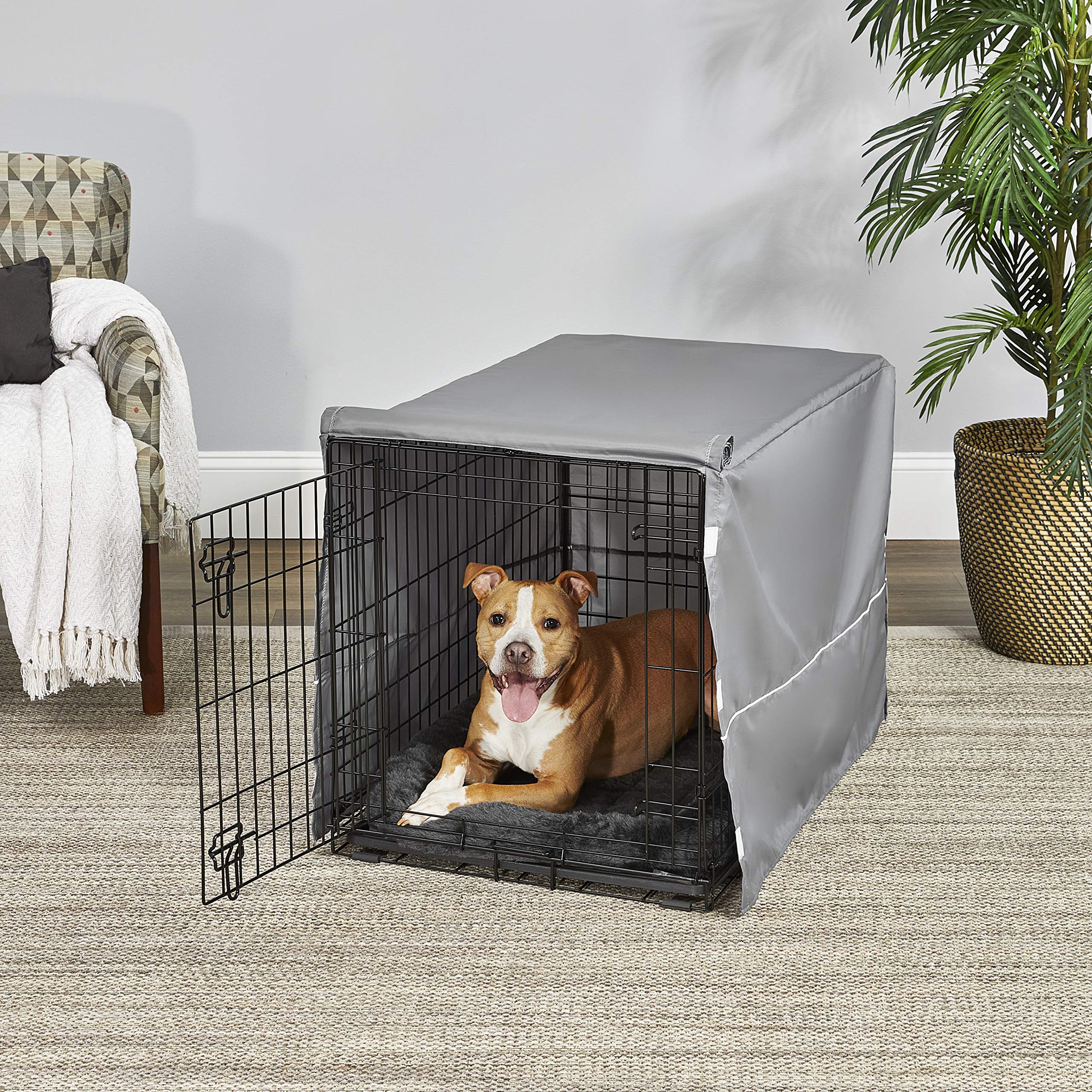Midwest Homes For Pets New World Double Door Dog Crate Kit Includes One Two-Door Crate, Matching Gray Bed & Gray Crate Cover, 36