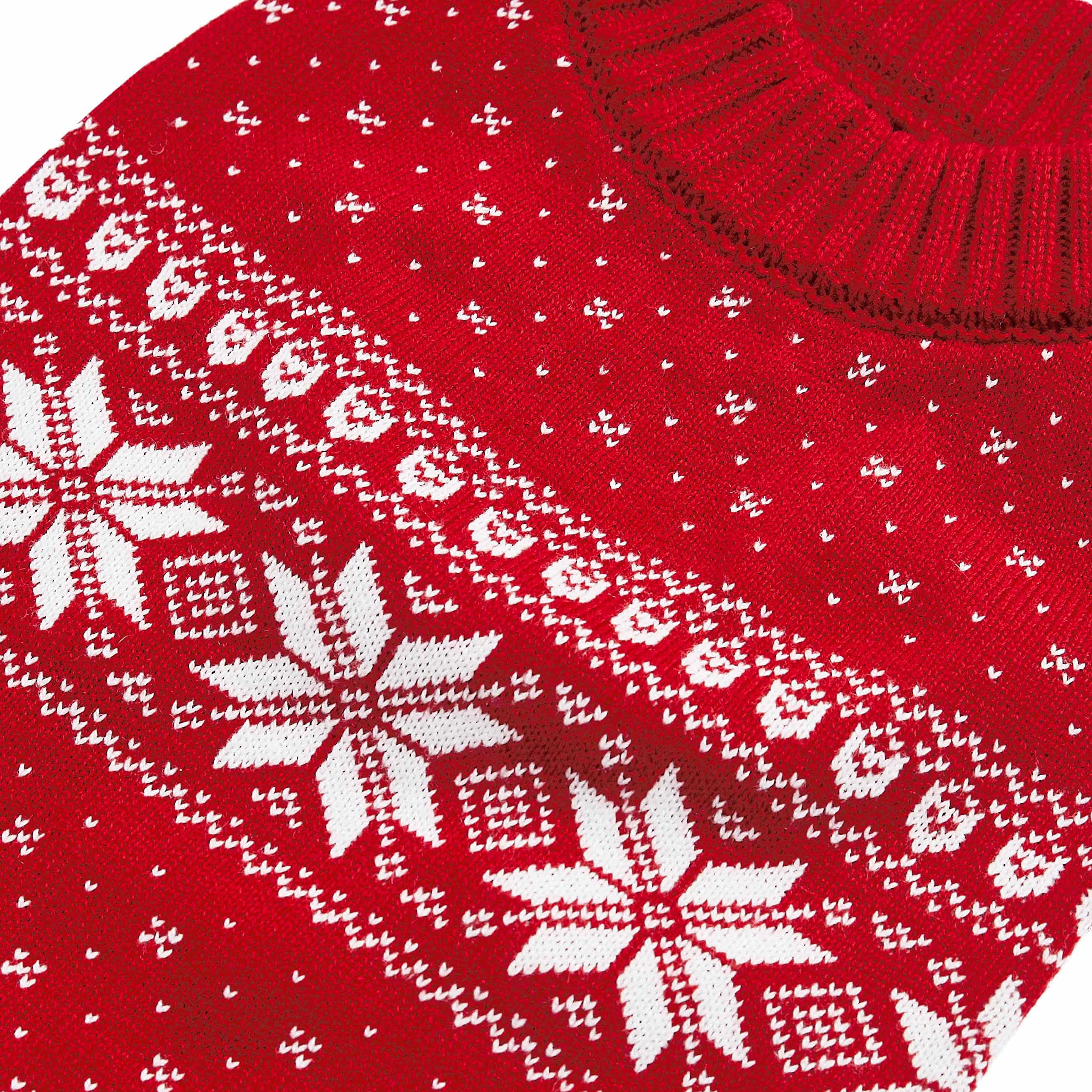 Blueberry Pet Christmas Snowflakes Holiday Festive Pullover Dog Sweater, Back Length 12', Pack Of 1 Clothes For Dogs