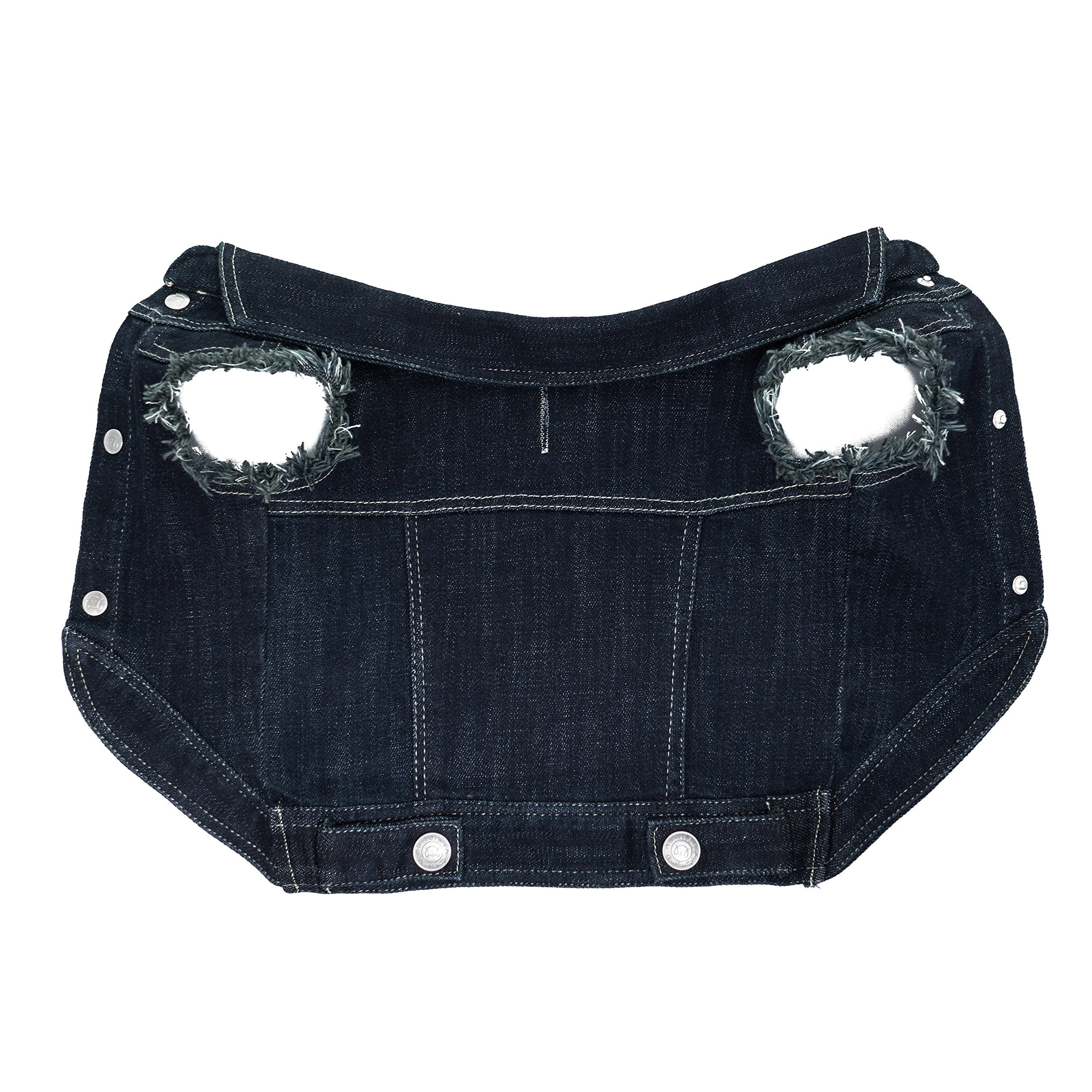 United Pups Fashion Jean Jacket For Dogs (Chill Pups Navy Blue, Size 4)