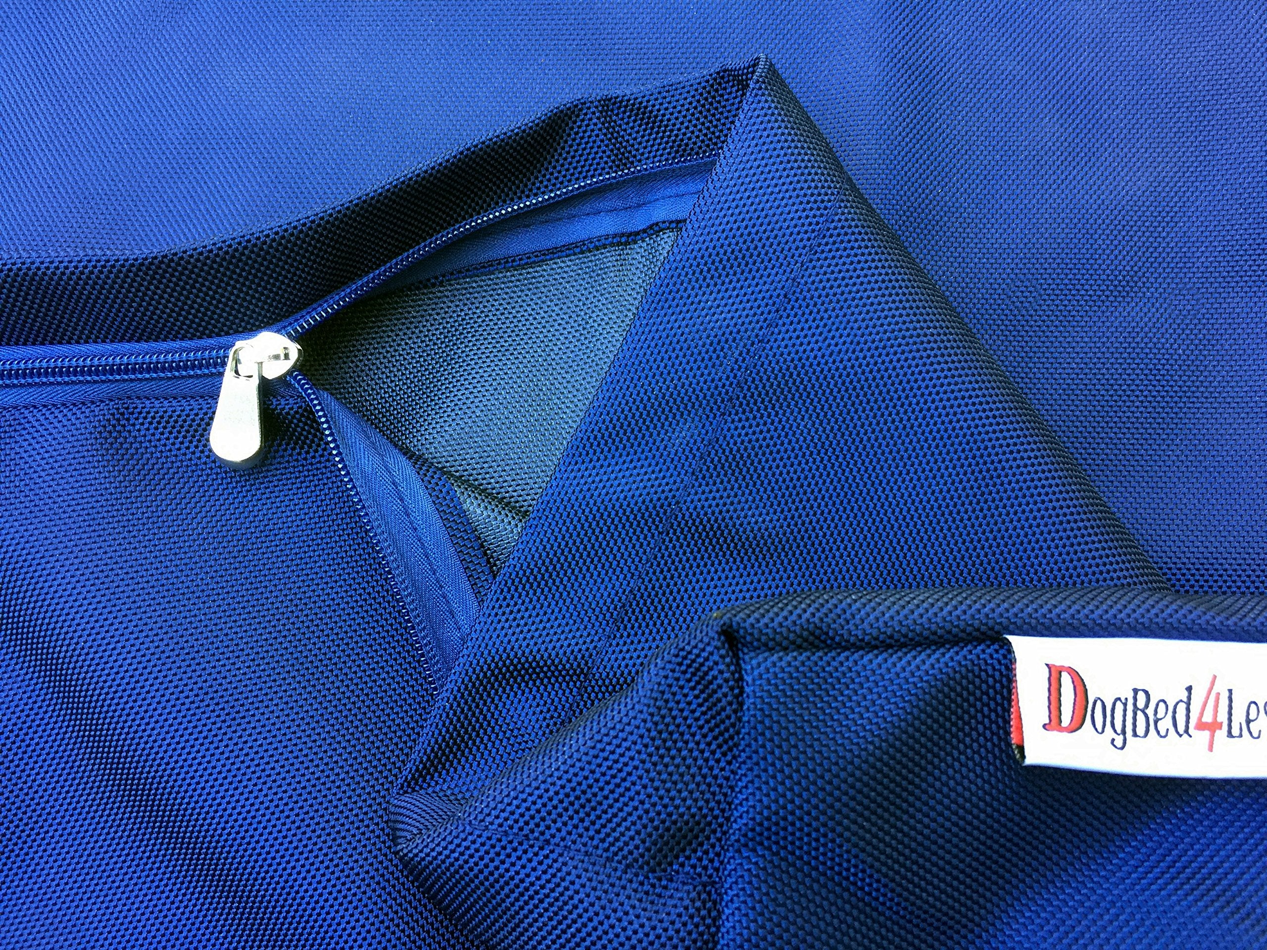 Dogbed4Less Medium Large 1680 Ballistic Heavy Duty Dog Pet Bed External Zipper Duvet Cover - Replacement Cover Only, 37X27X4 Inc