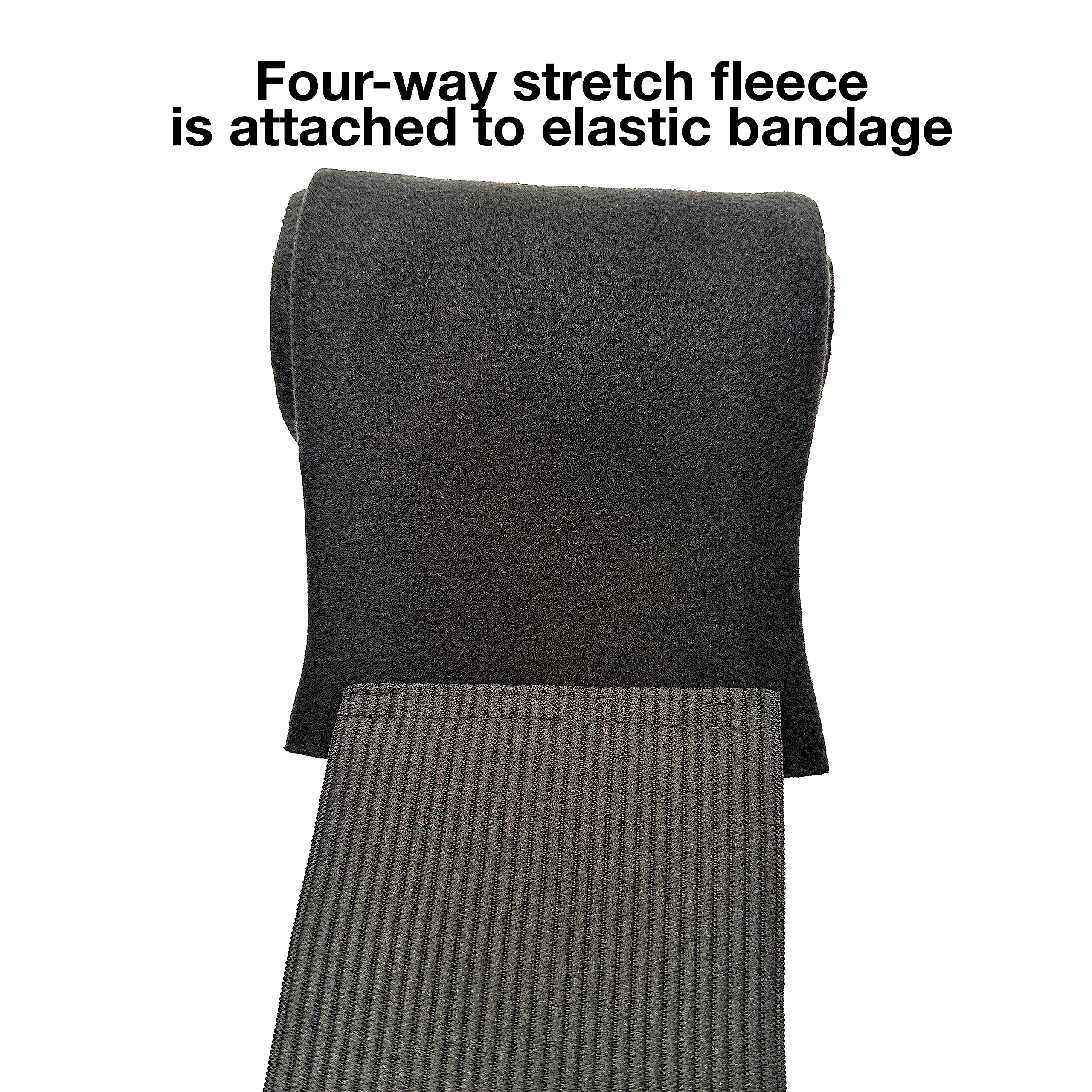 Professionals Choice Equine Combo Bandage Wraps Value Pack, Set Of 4 (Universal Size, Black)