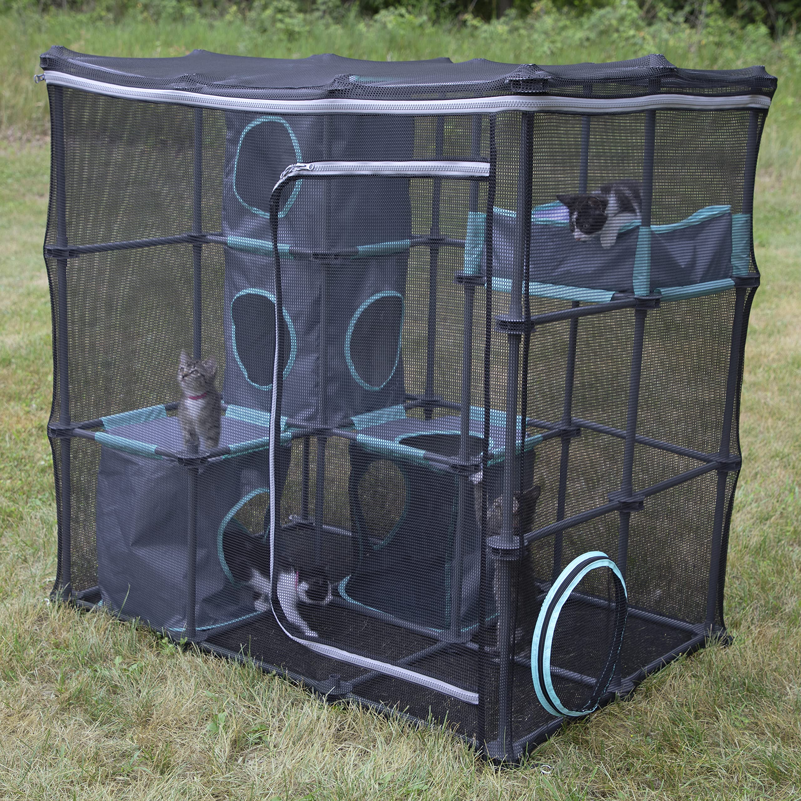 Kitty City Outdoor Catio Furniture And Play Kits For Cats, Outdoor Mega Kit