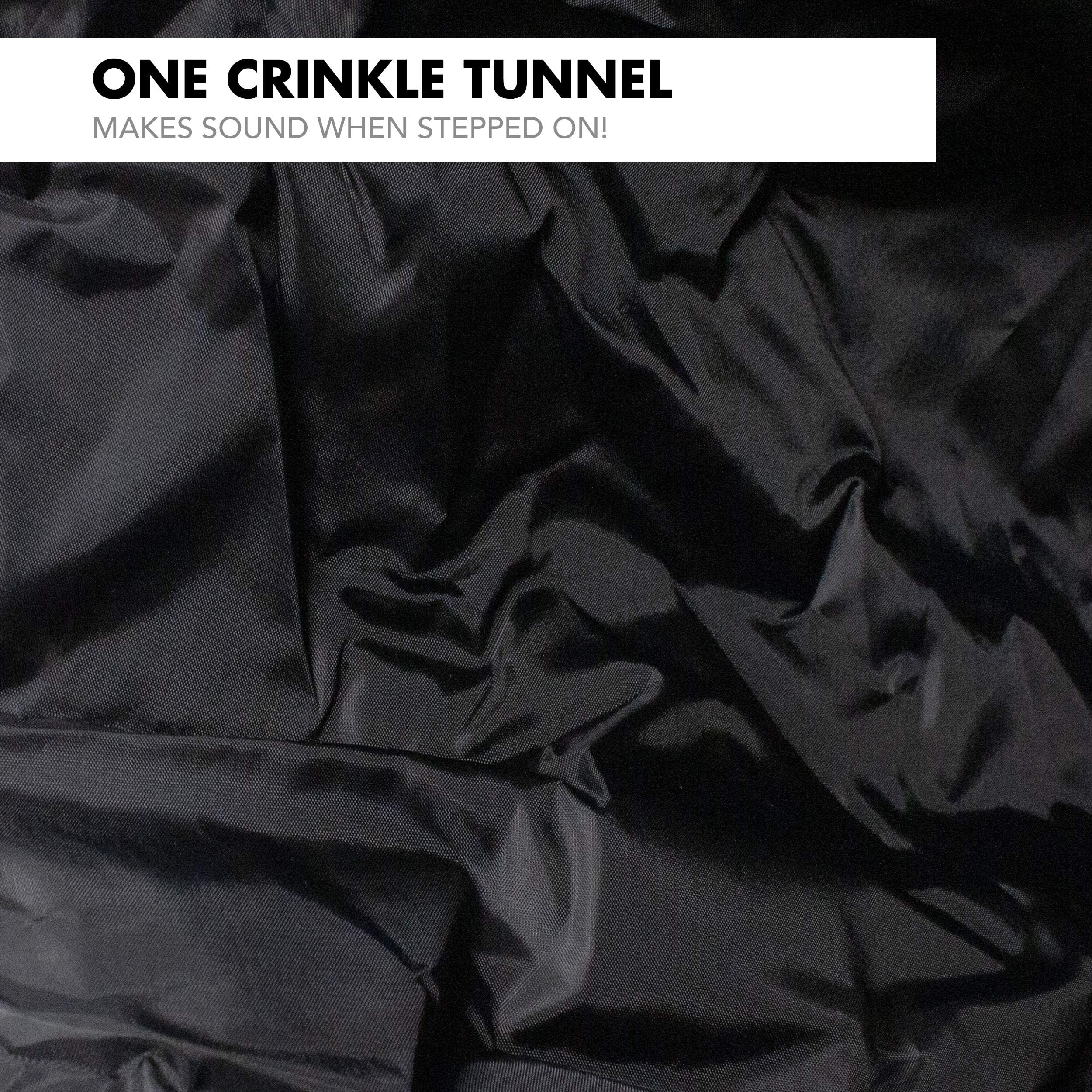 Purrfect Feline - 4 Way Cat Tunnel And Crinkle Cat Toy - Interactive Cat Toy With Cat Ball - Cat Supplies For Indoor Cats - Suitable For Ferrets, Rabbits Or Small Dogs - Light Blue - L