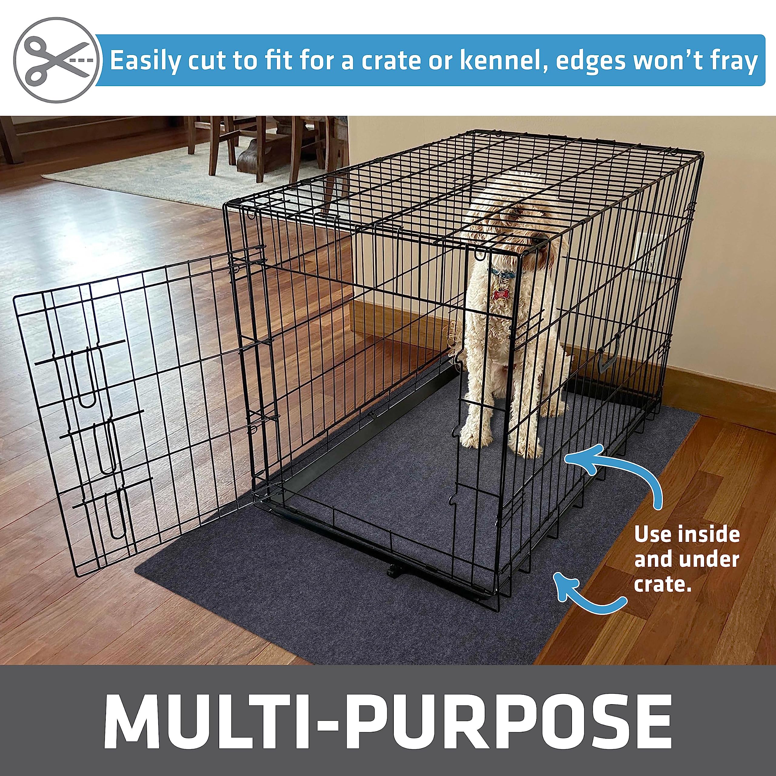 Drymate Dog Playpen Mat, Absorbent, Waterproof, Non-Slip, Machine Washable, Xl Size (60    X 74   ), Reusable Puppy Pad For Trai