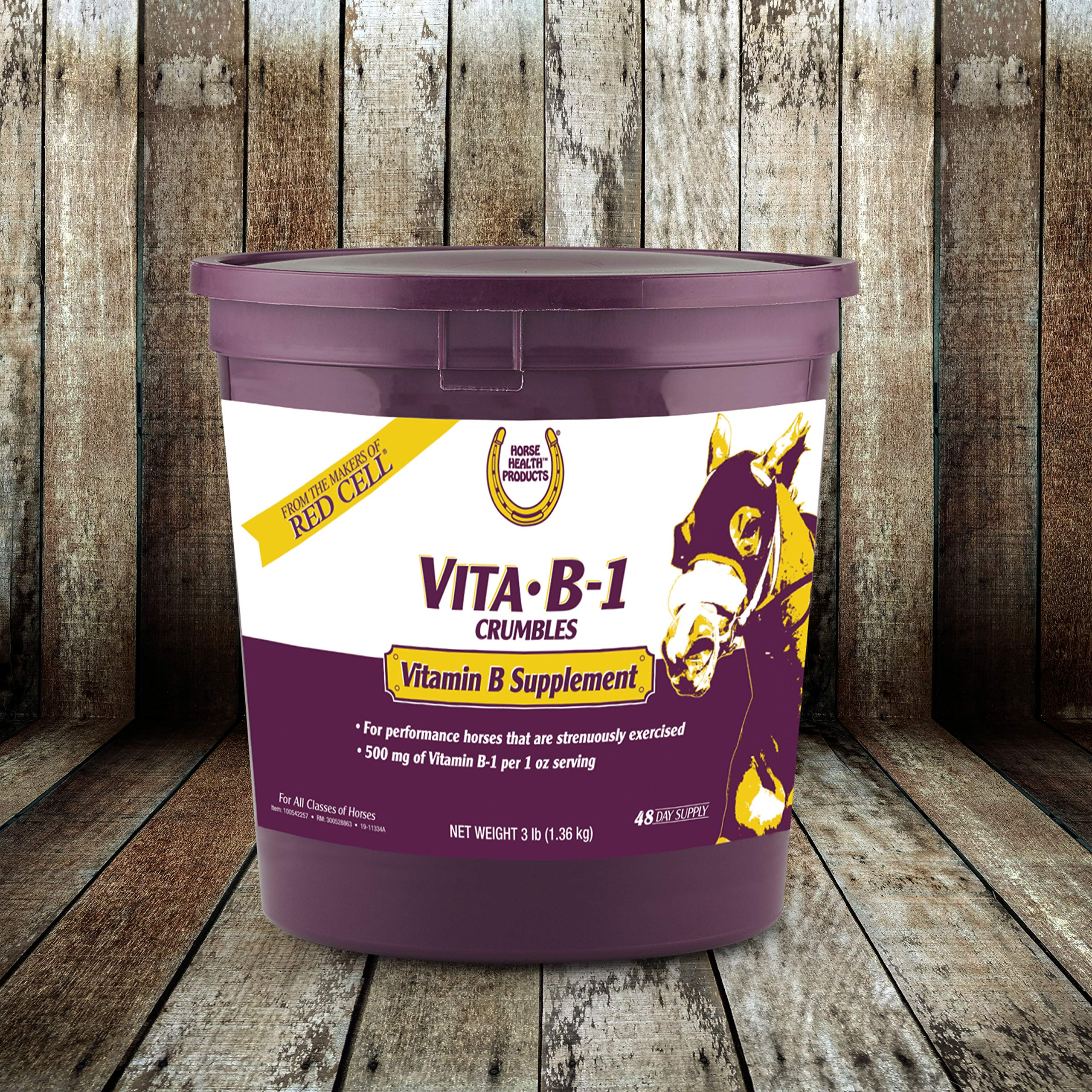 Farnam Horse Health Vita B-1 Crumbles Supplement for Horses, Supports optimal muscle activity and metabolism for performance, 3 
