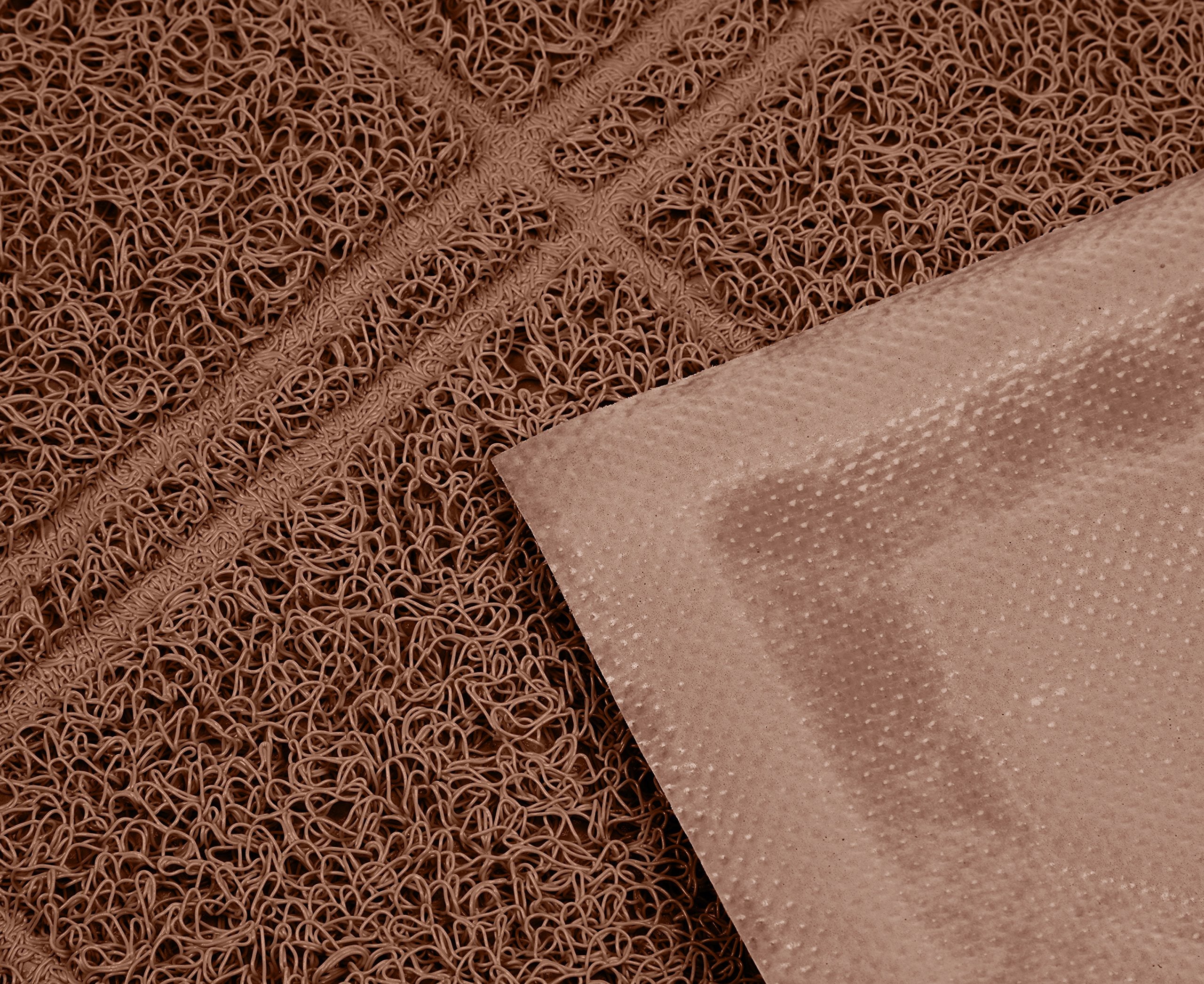 Amazon Basics Less-Mess Cat Litter Box Mat, 24'' X 35'', Unscented, Brown