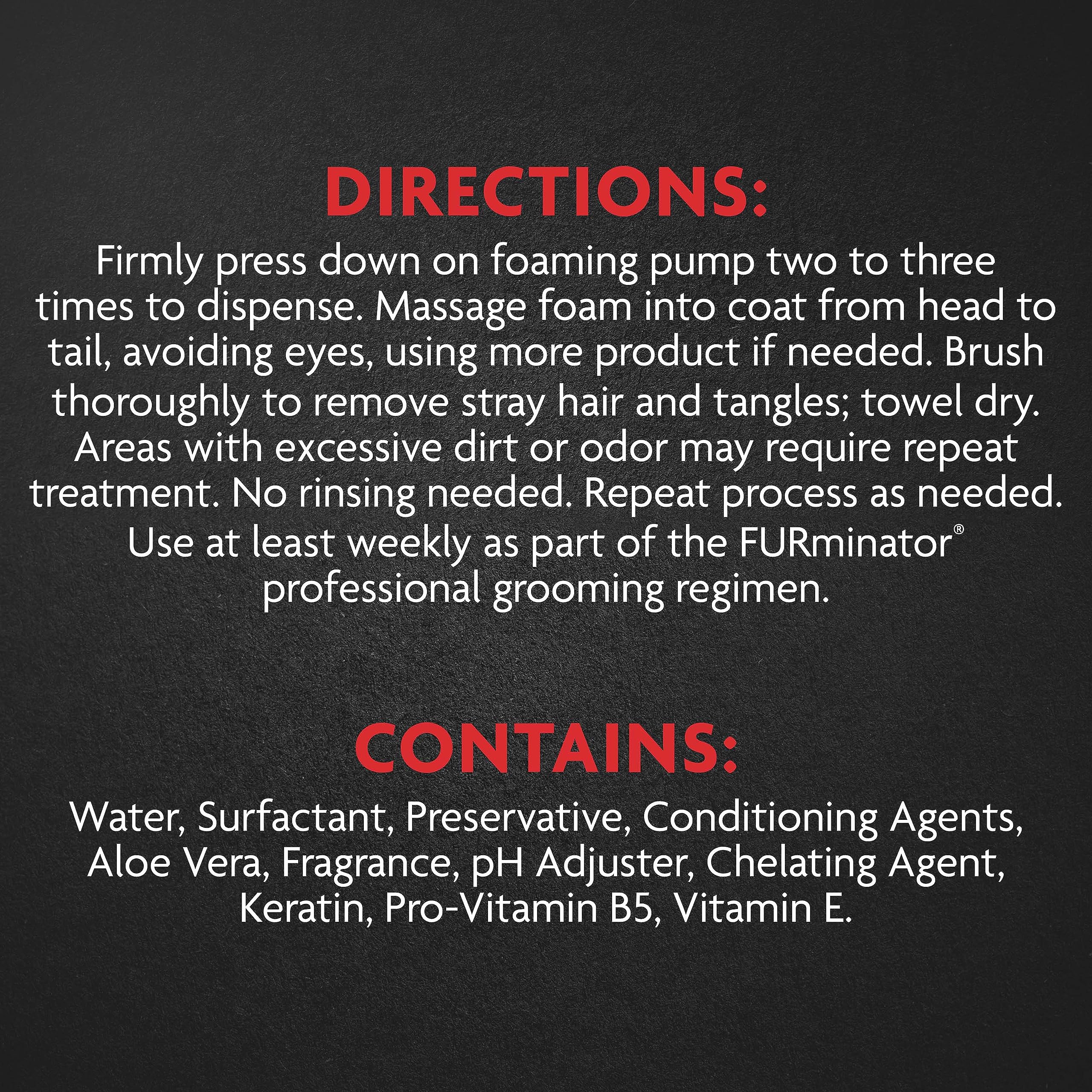 Furminator Rinse-Free Deshedding Foaming Shampoo For Cats, 8.5 Oz