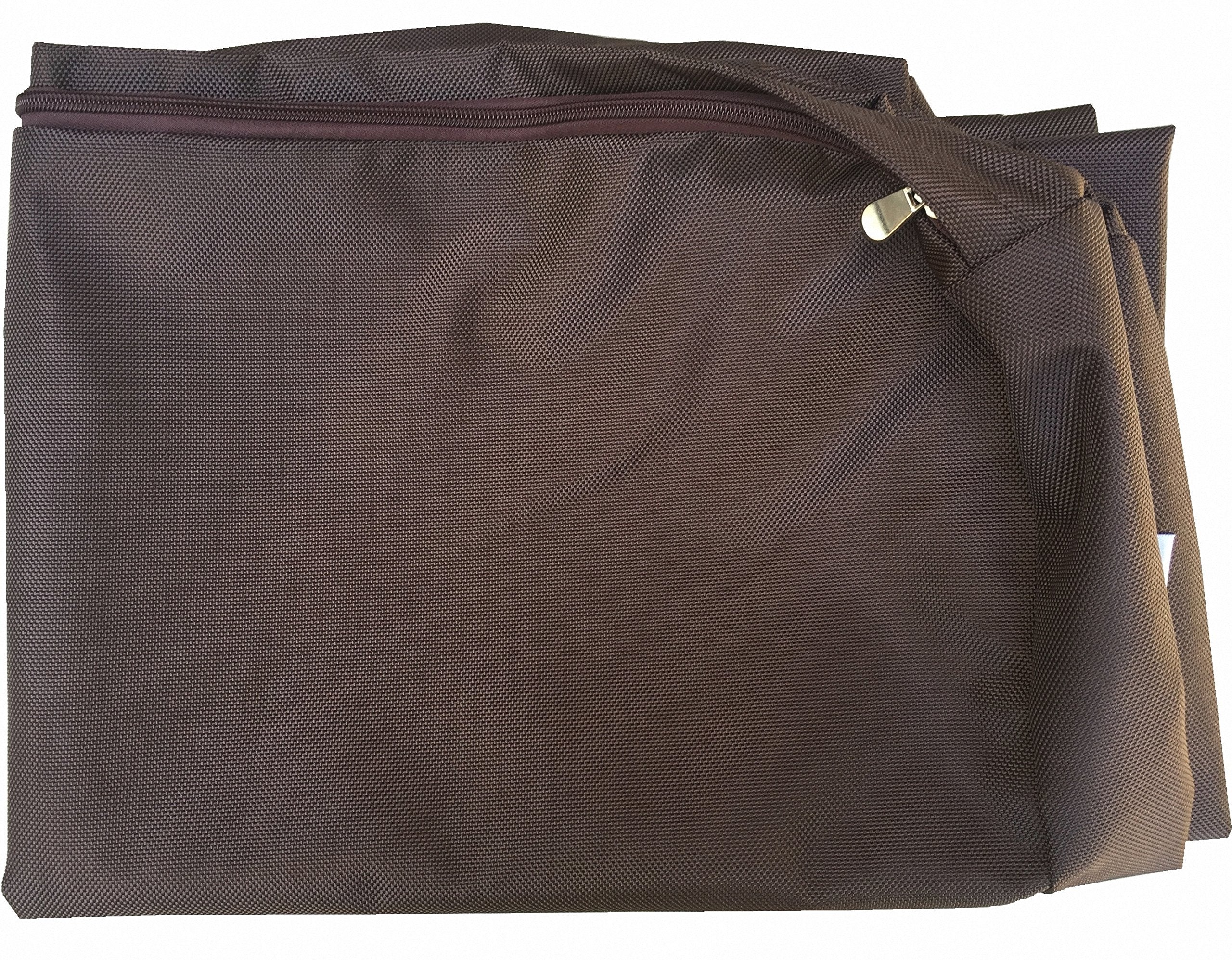 Dogbed4Less Xl 1680 Ballistic Heavy Duty Dog Pet Bed External Zipper Duvet Cover - Replacement Cover Only, 40X35X4 Inches, Seal Brown