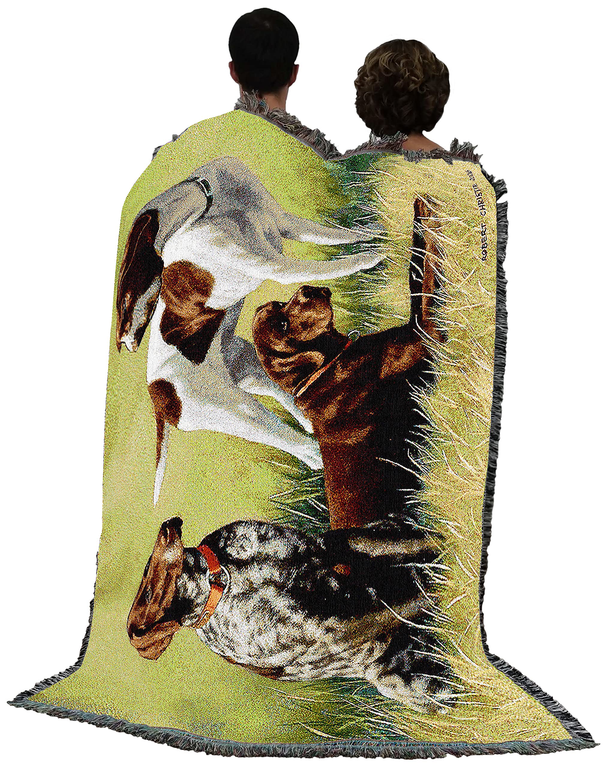 Pure Country Weavers Variations On a Breed Pointers Blanket by Bob Christie - Gift for Dog Lovers - Tapestry Throw Woven from Co