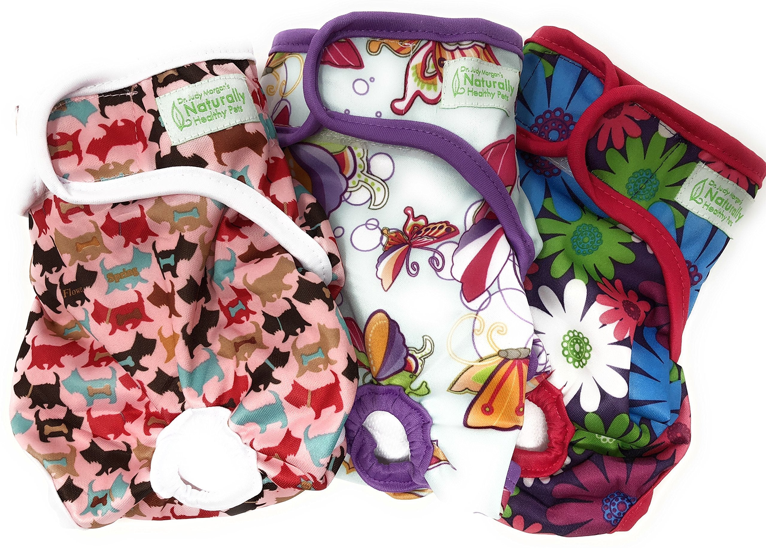 Dr. Judy Morgans Naturally Healthy Pets Washable Reusable Dog Diapers (Small)