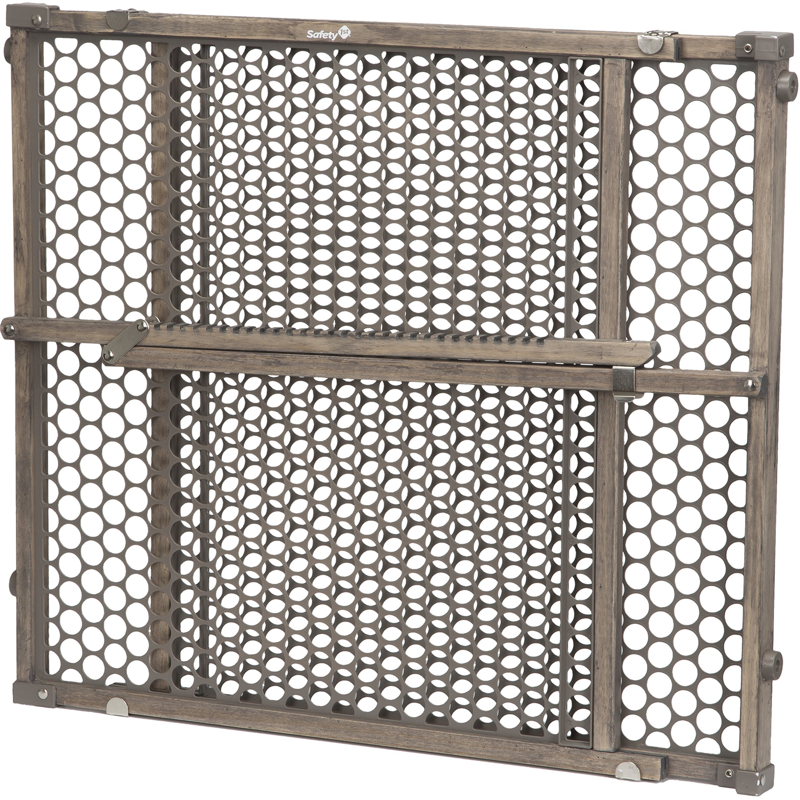 Safety 1st Vintage Wood Baby Gate with Pressure Mount Fastening, Grey