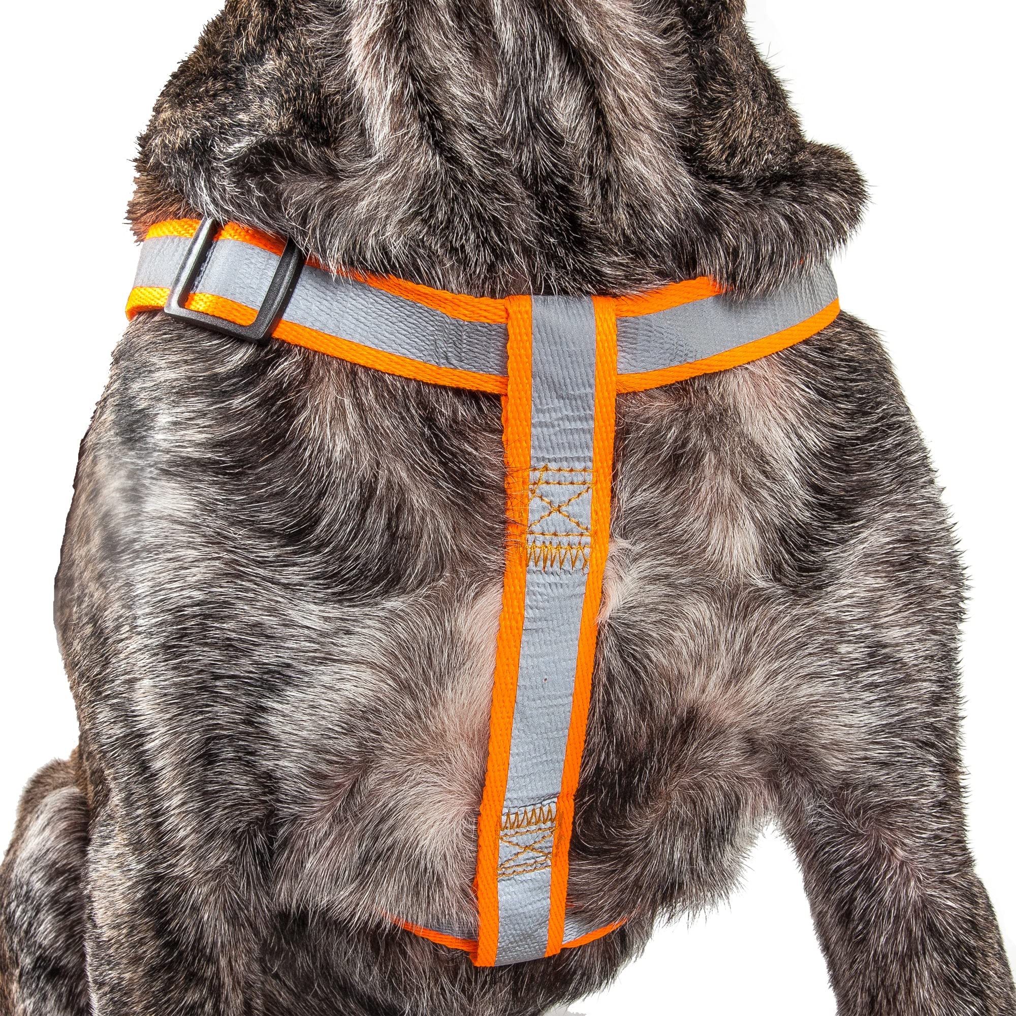 Pet Life  Durable 3M Reflective 2-in-1 Extra Long Pet Leash and Adjustable Dog Harness - Features Thick-Grade Interlocked Reflec