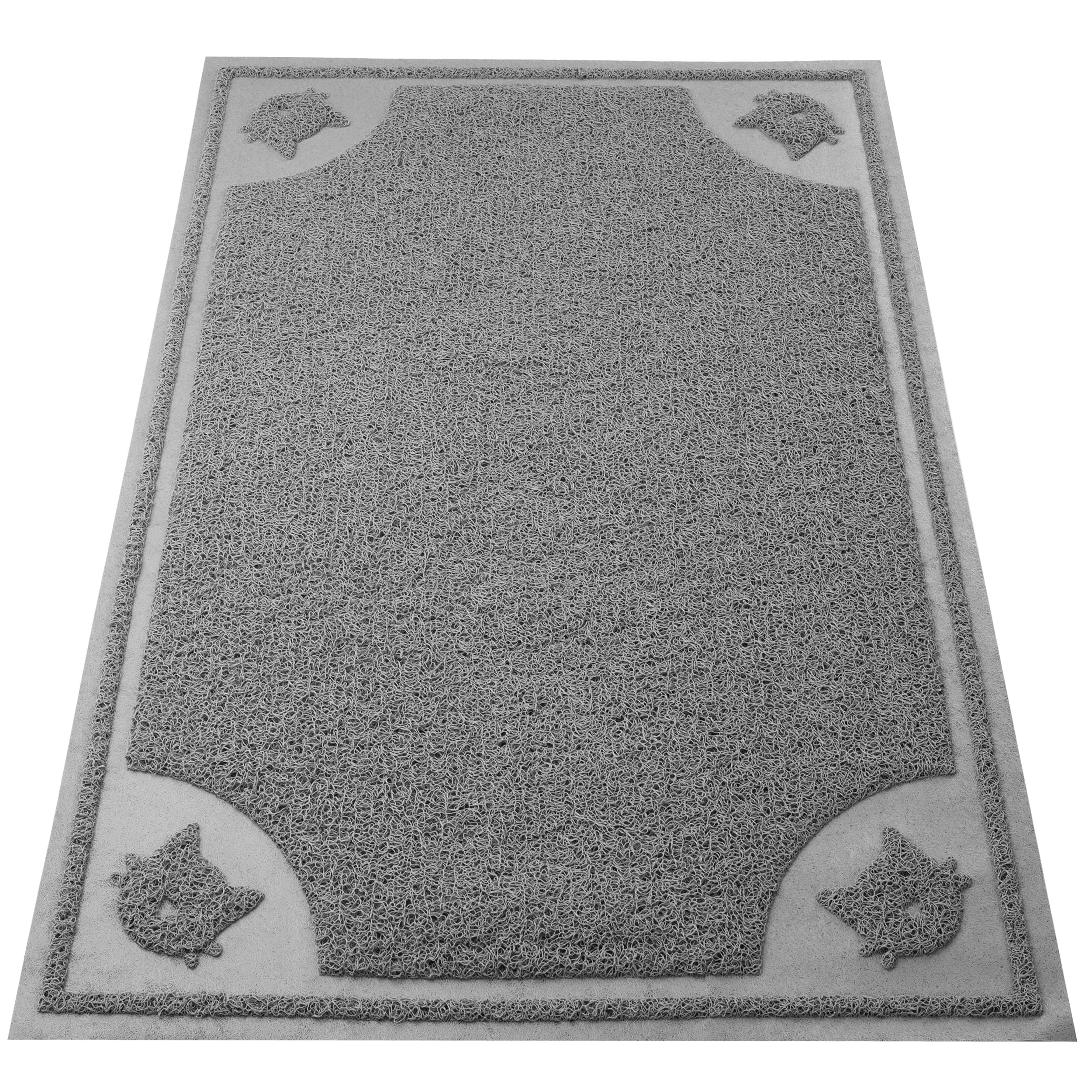 Mr. Pen- Large Cat Litter Mat, 23.5”X 35.2”, Gray, Trapping Mat For Litter Box, Cat Rug, Large