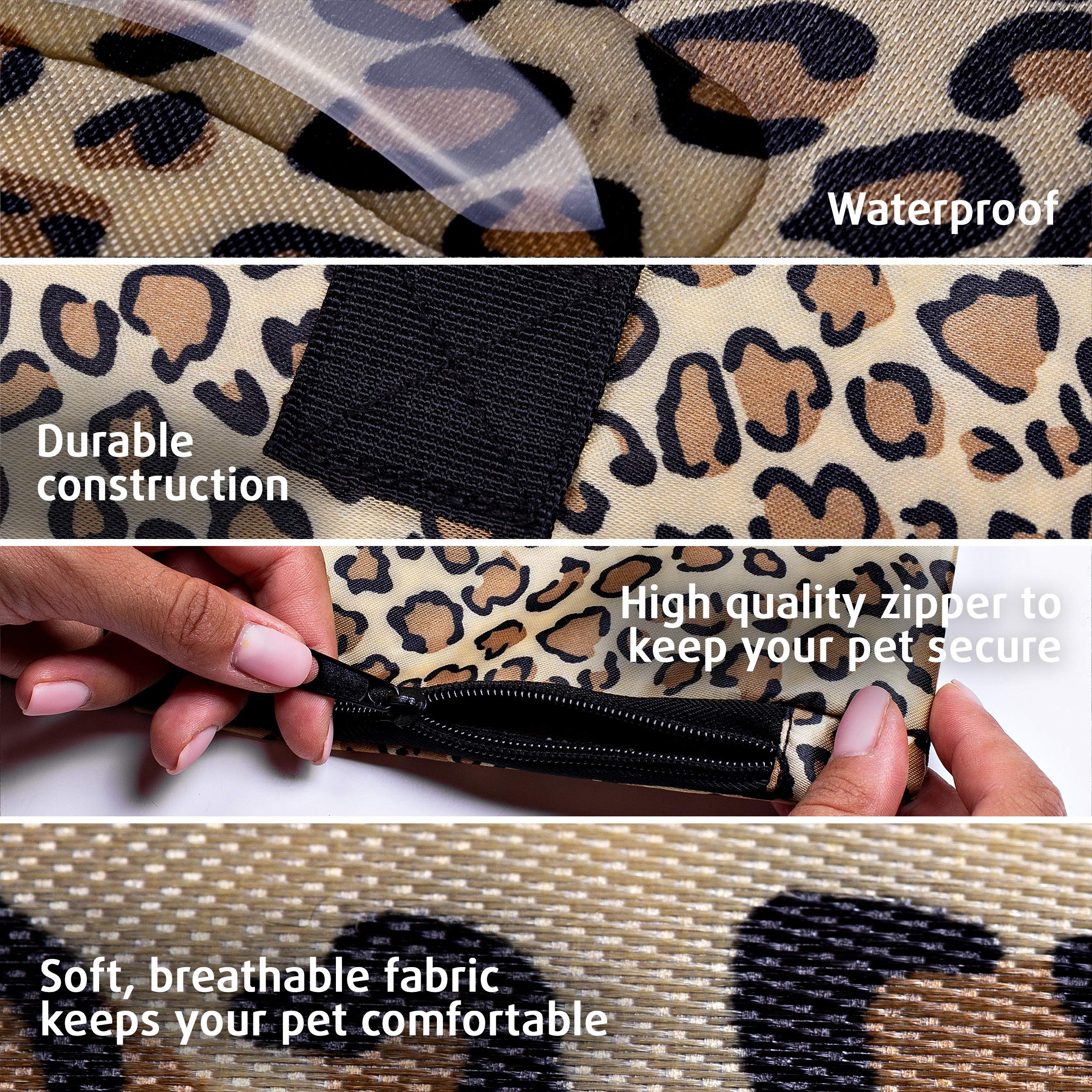 PURRFECT POUCH The Original AS SEEN ON TV. The Comfy Cat Carrier Sling & Grooming Sack in One (Set of 2) Washable and Folds (Leo