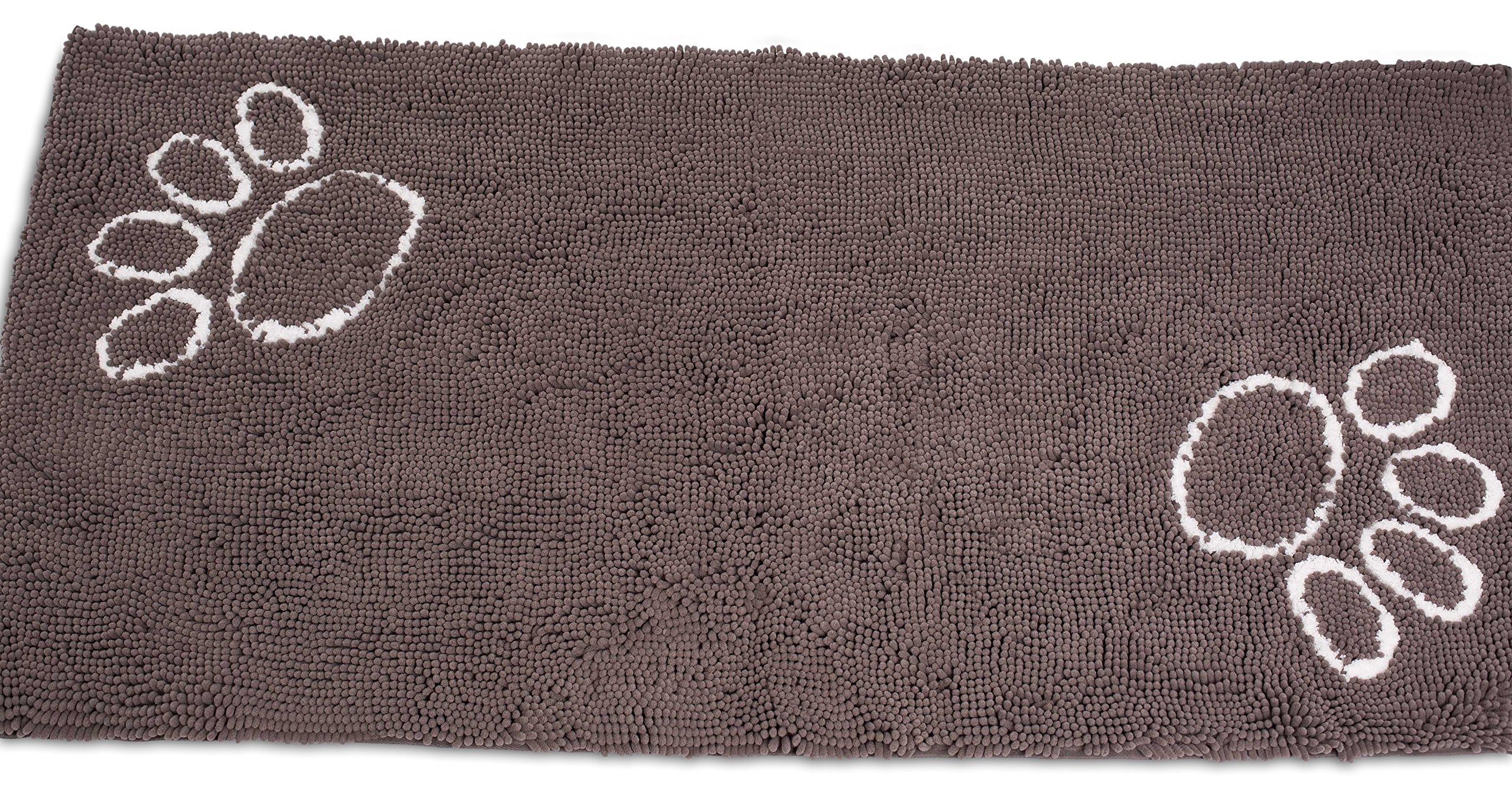 Internet'S Best Chenille Dog Doormat - 60 X 30 - Absorbent Surface - Non-Skid Bottom - Protects Floors - Grey