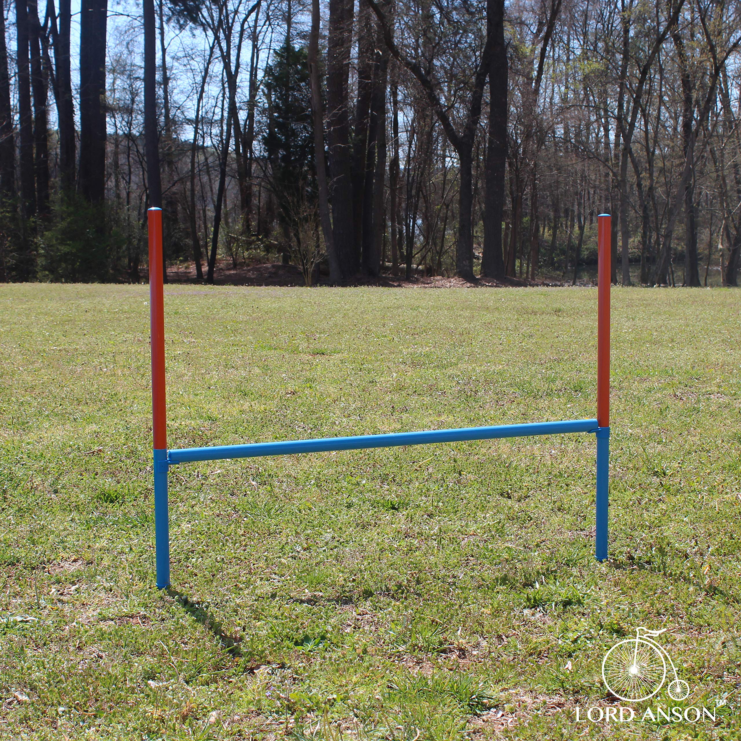 Lord Anson Dog Agility Set - Dog Agility Equipment - 1 Dog Tunnel, 6 Weave Poles, 1 Dog Agility Jump - Canine Agility Set For Dog Training, Obedience, Rehabilitation