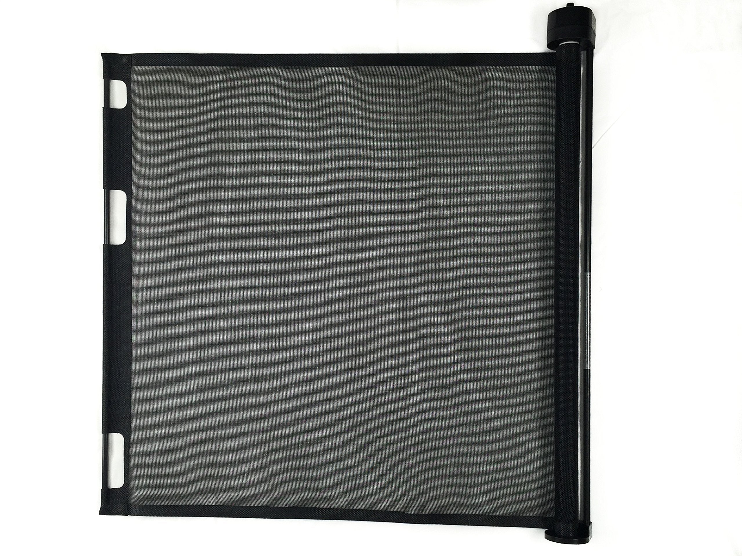 Smart Retract Retract-A-Gate 72" Black - Original Made in USA Retractable Baby, Dog & Cat Gate, Metal Construction, Model 72B
