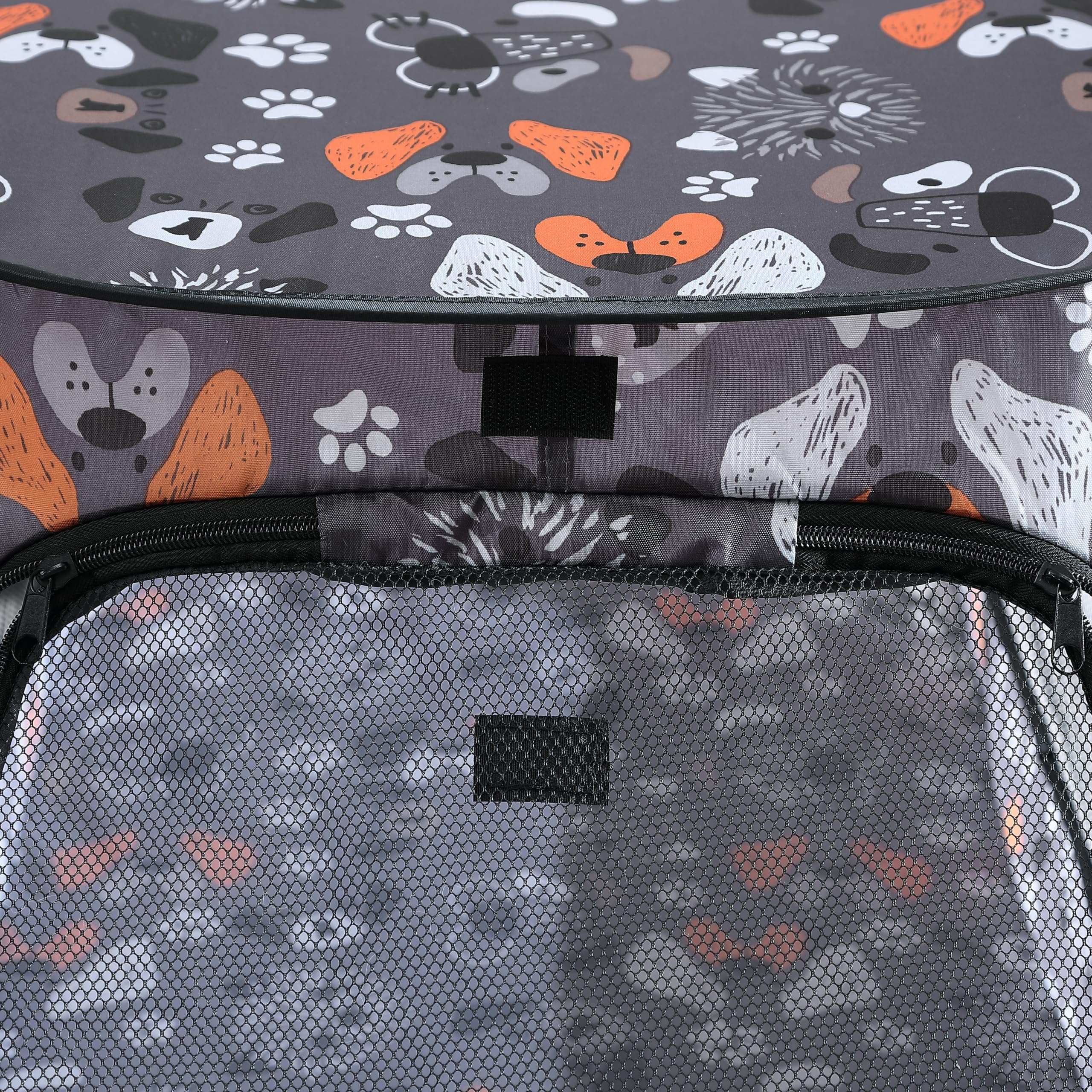 Beatrice Home Fashions Portable, Collapsible, Pop Up Kennel Travel Cat And Dog Crate, 24' L X 16.6' W X 16' H, Face Of Love