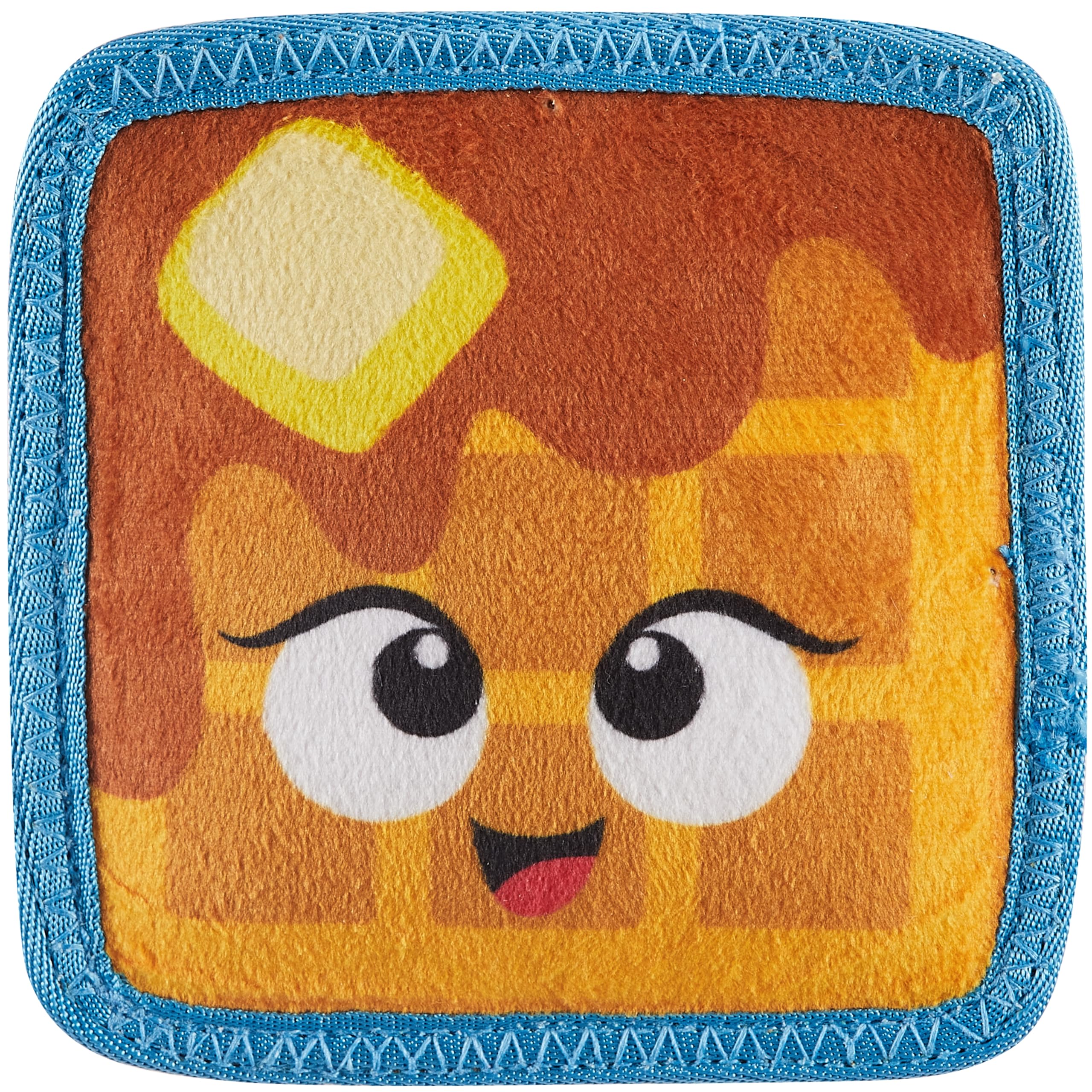 Outward Hound Tough Skinz Durable Squeaky Dog Toy with Two Tough Layers, Waffle, Multicolor, Small