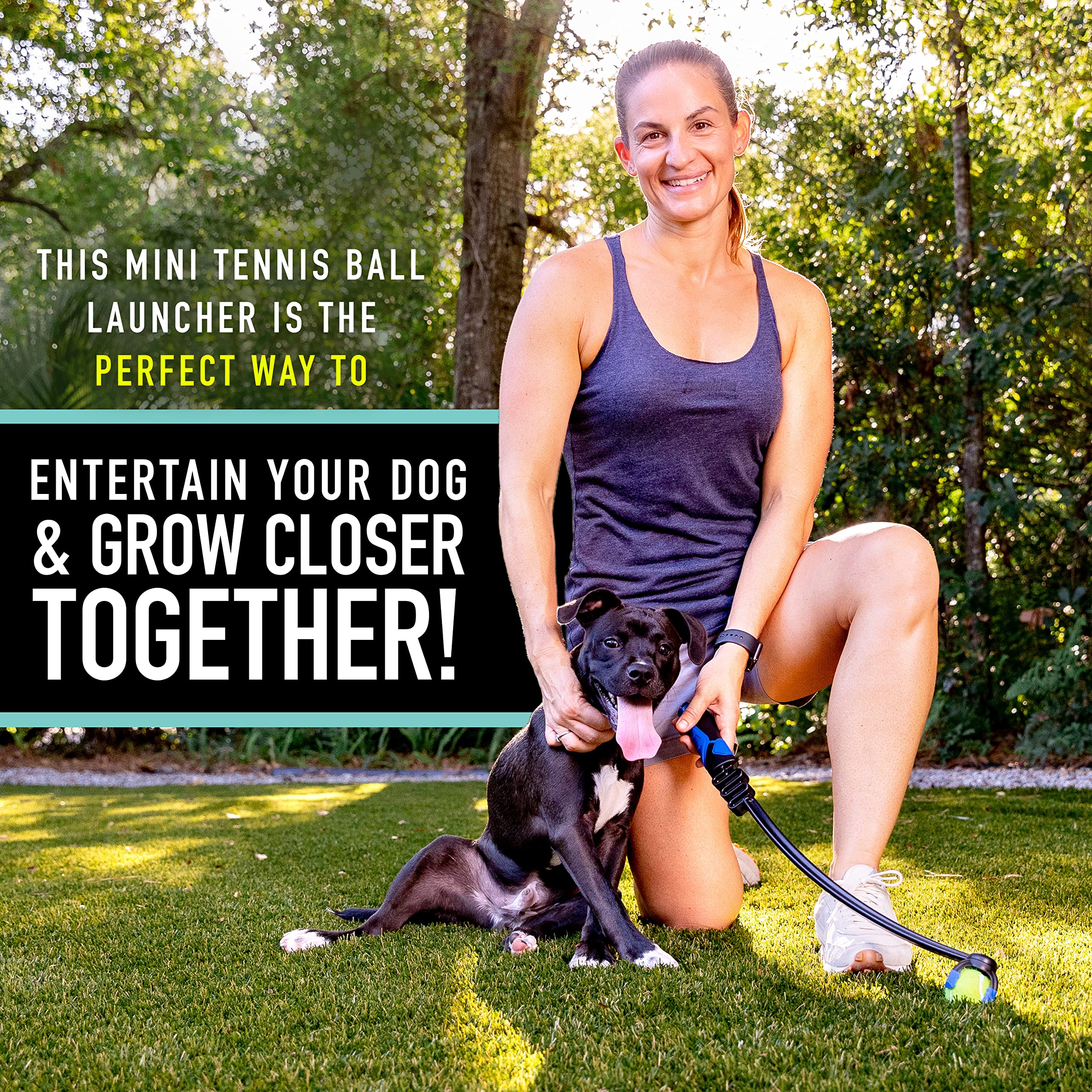 Franklin Pet Supply Tennis Ball Launcher for Dogs - Durable, Blue/Black, Model 90100Z, Perfect for Large & Small Dogs