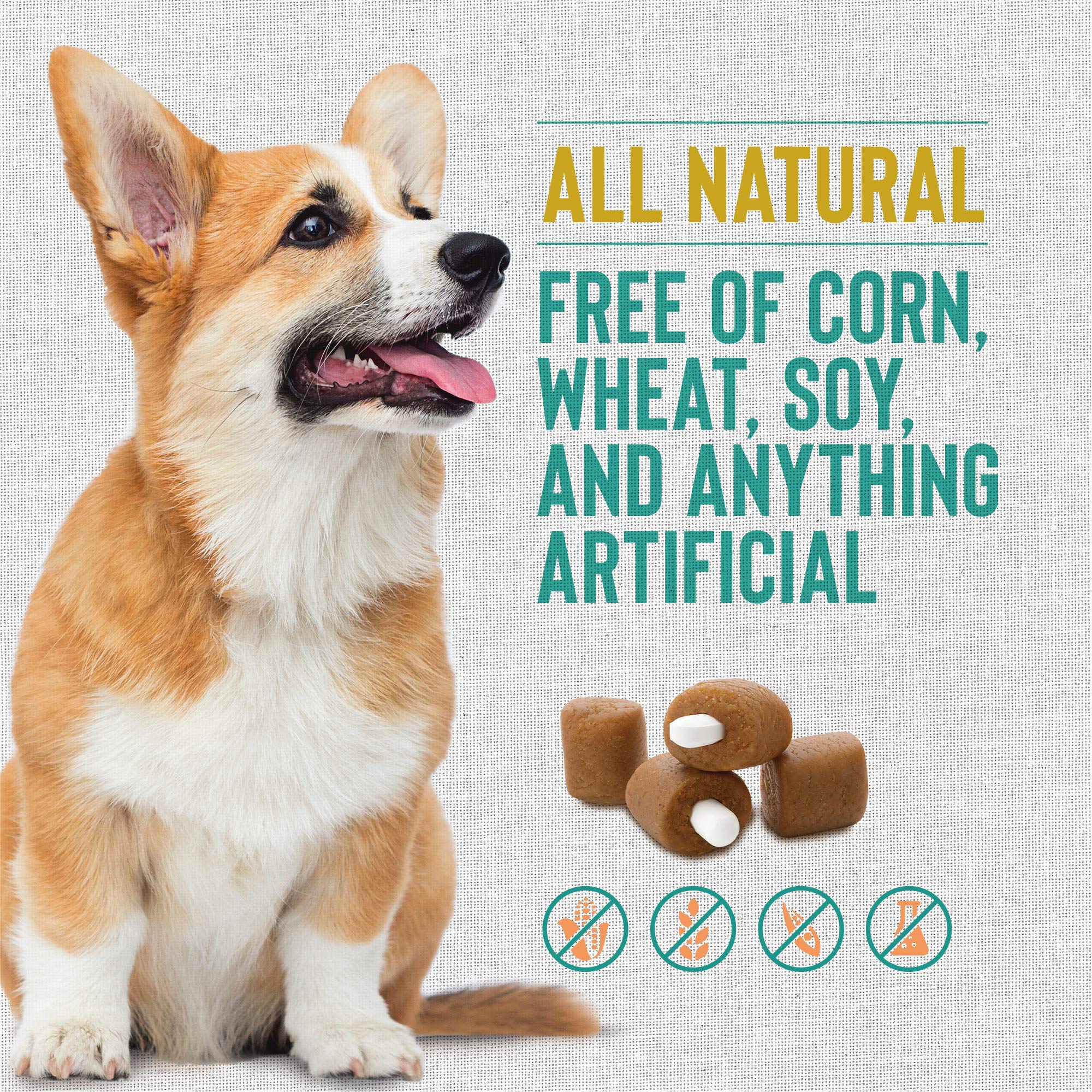 Presidio Pill Buddy Naturals Dog Treats, Peanut Butter & Banana, 30-Count, Brown, Model PBNPBB-9454