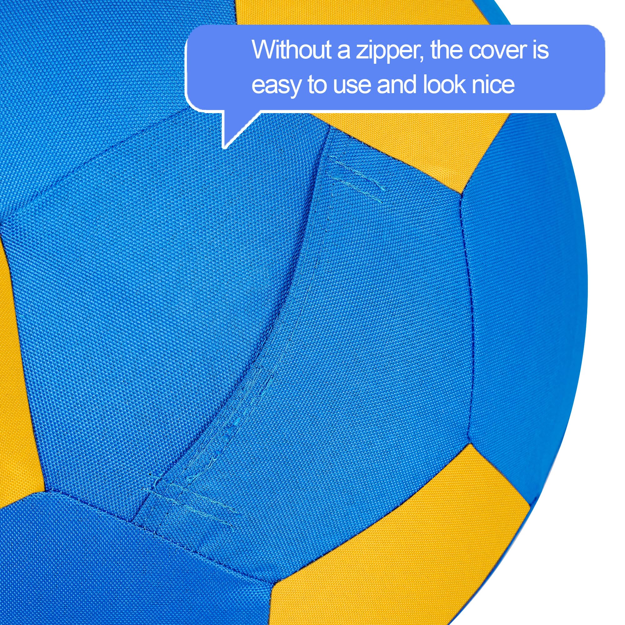 Anc Pop Herding Ball For Dogs & Horses - 20'' Large Blue & Yellow Ball With Hand Pump