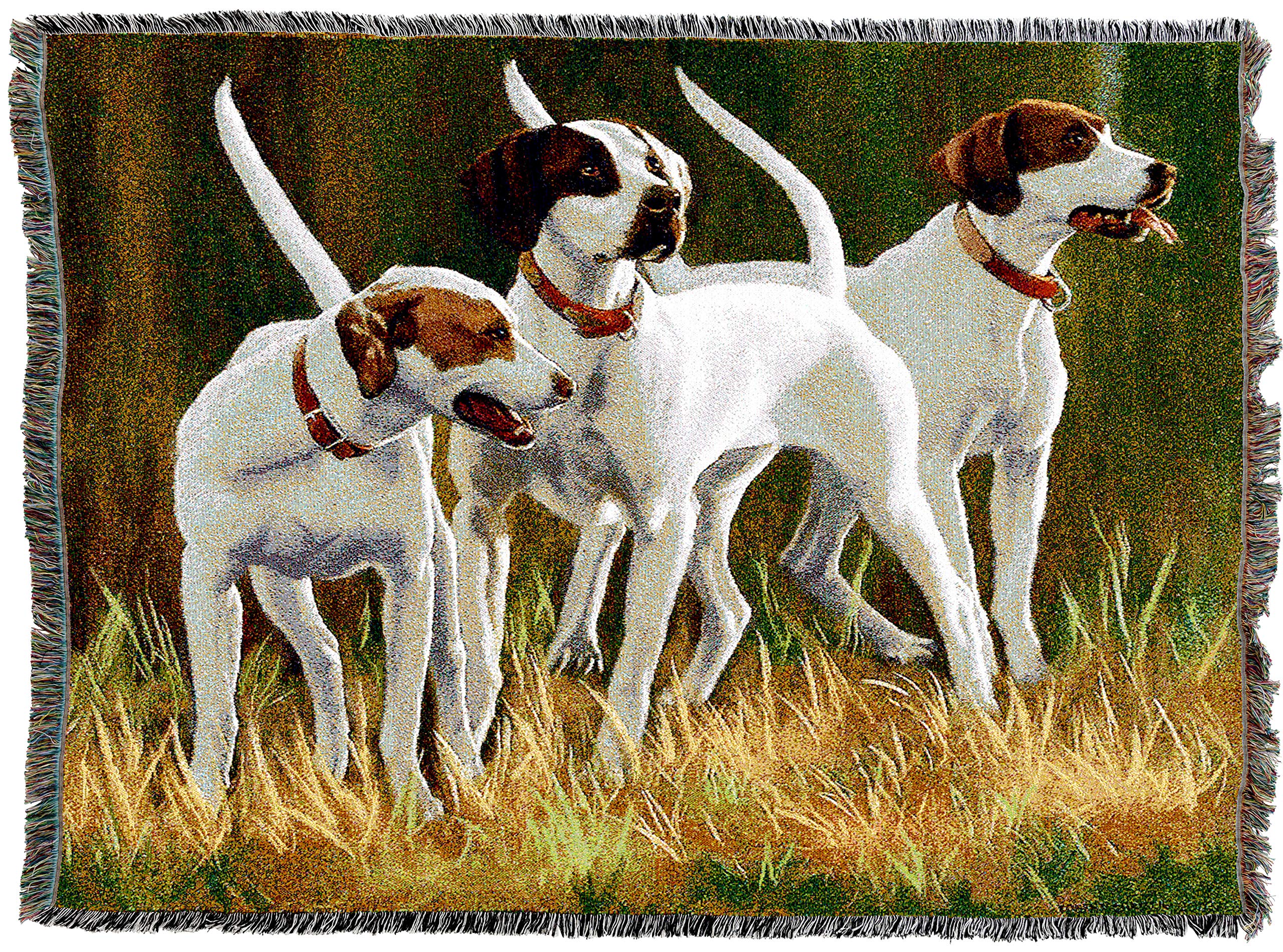 Pure Country Weavers First Light Hounds Pointers Blanket by Bob Christie - Gift for Dog Lovers - Tapestry Throw Woven from Cotto
